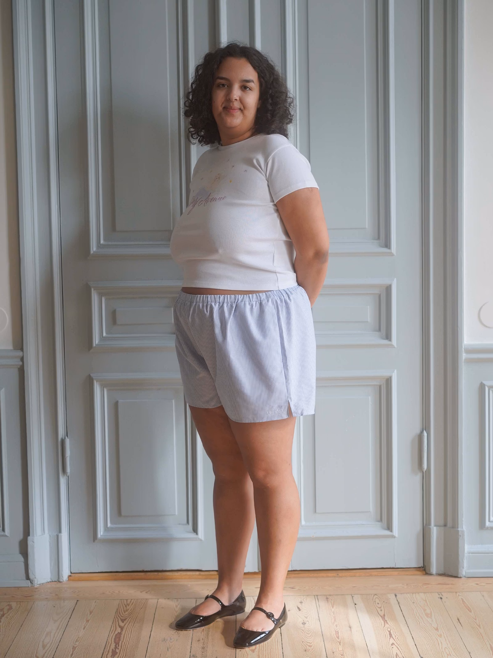 Breezy Short Shorts Blue Stripe