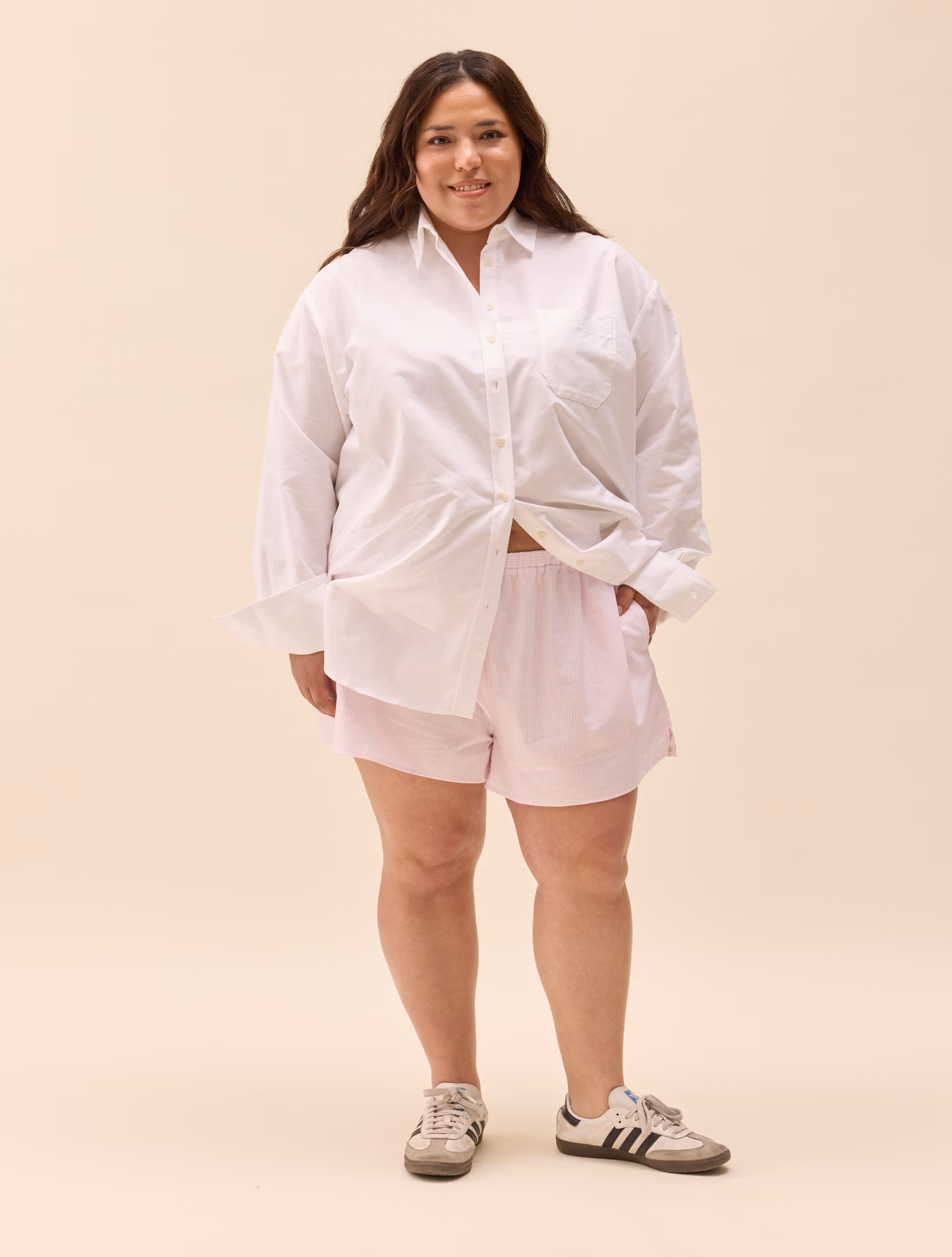 Breezy Short Shorts Pink Stripe