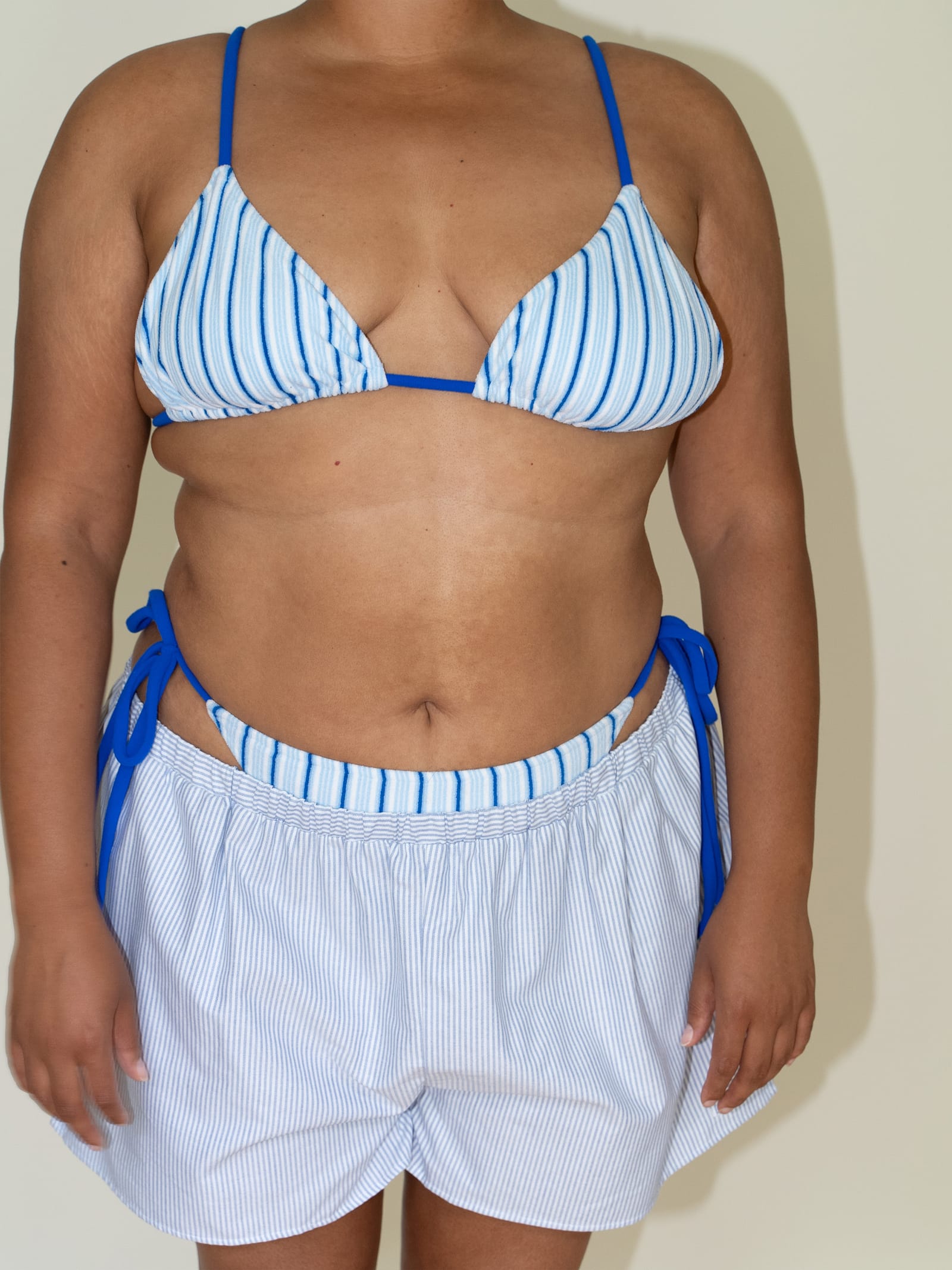Breezy Short Shorts Blue Stripe