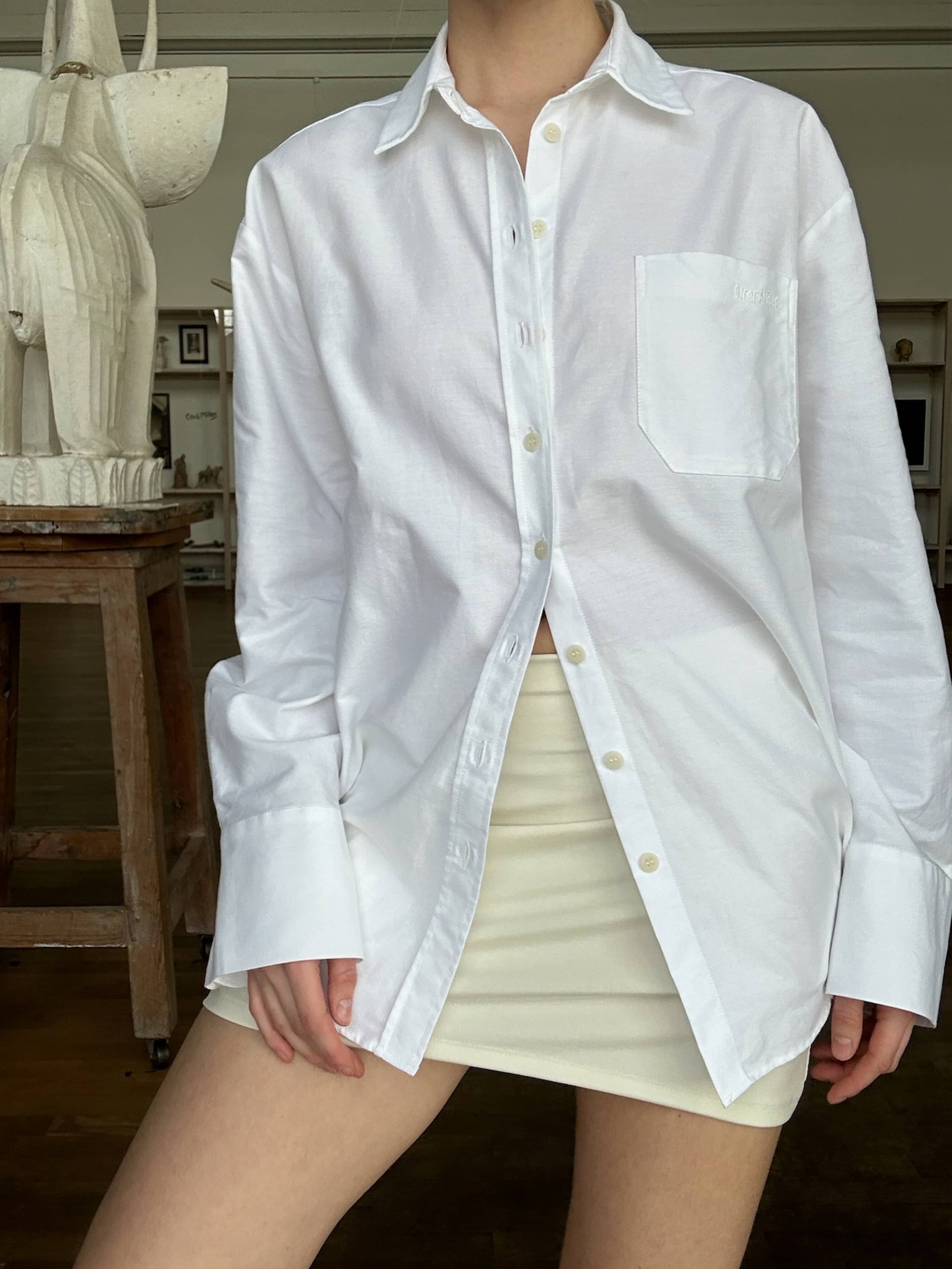 Djerf Avenue シャツ Breezy Classic Shirt White - White | Djerf Avenue
