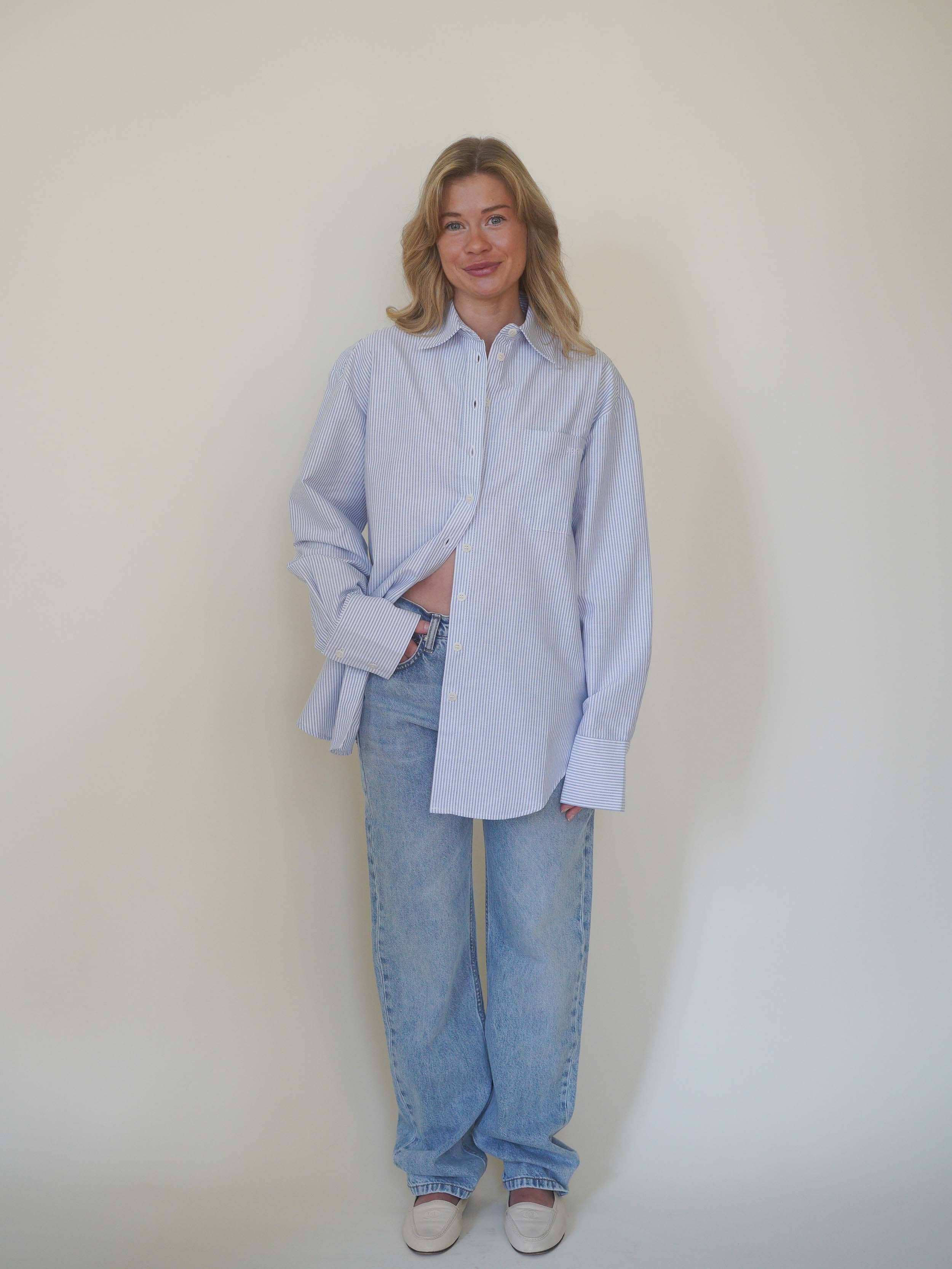 Breezy Classic Shirt Blue Stripe - Blue stripe | Djerf Avenue