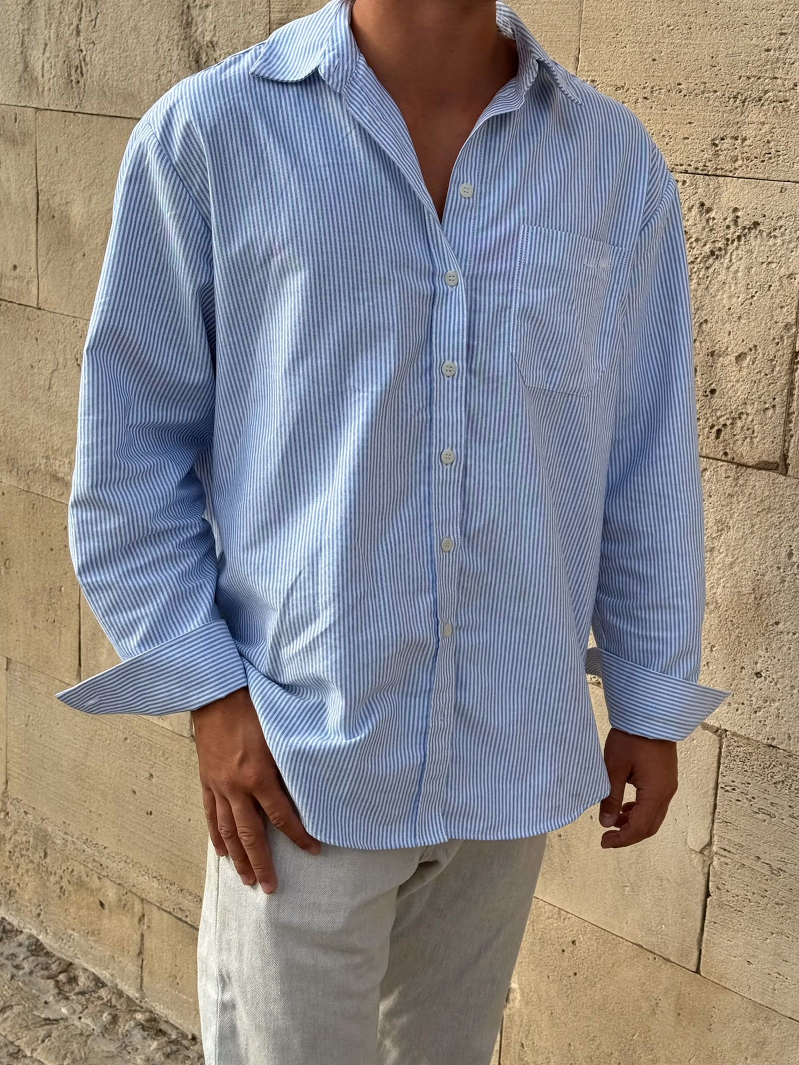 Breezy Classic Shirt Blue Stripe