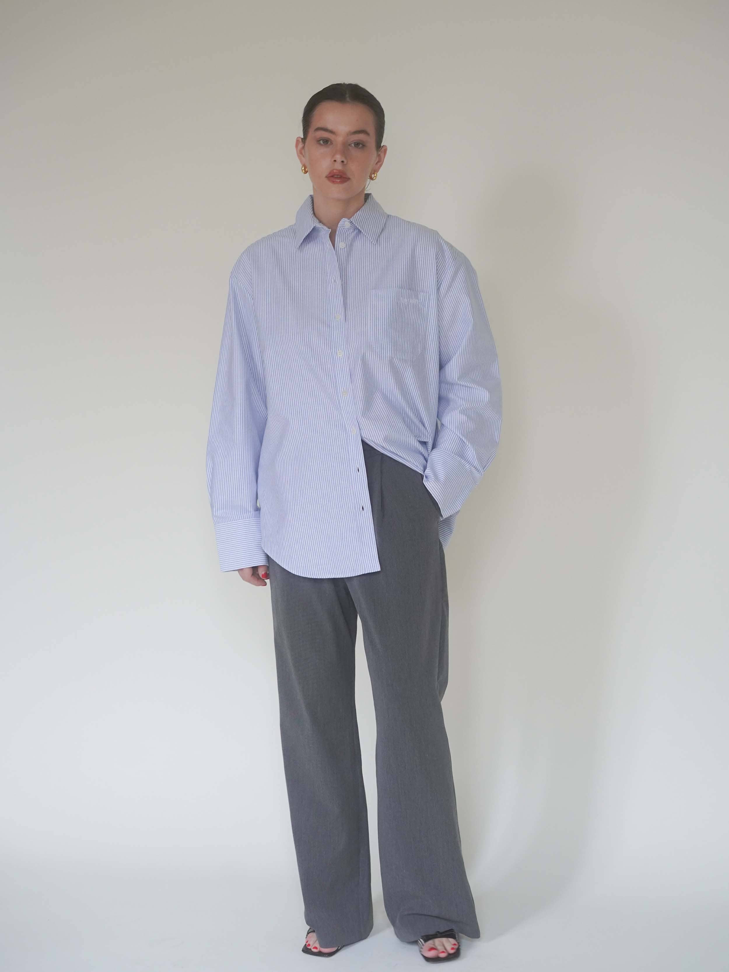Breezy Classic Shirt Blue Stripe - Blue stripe | Djerf Avenue