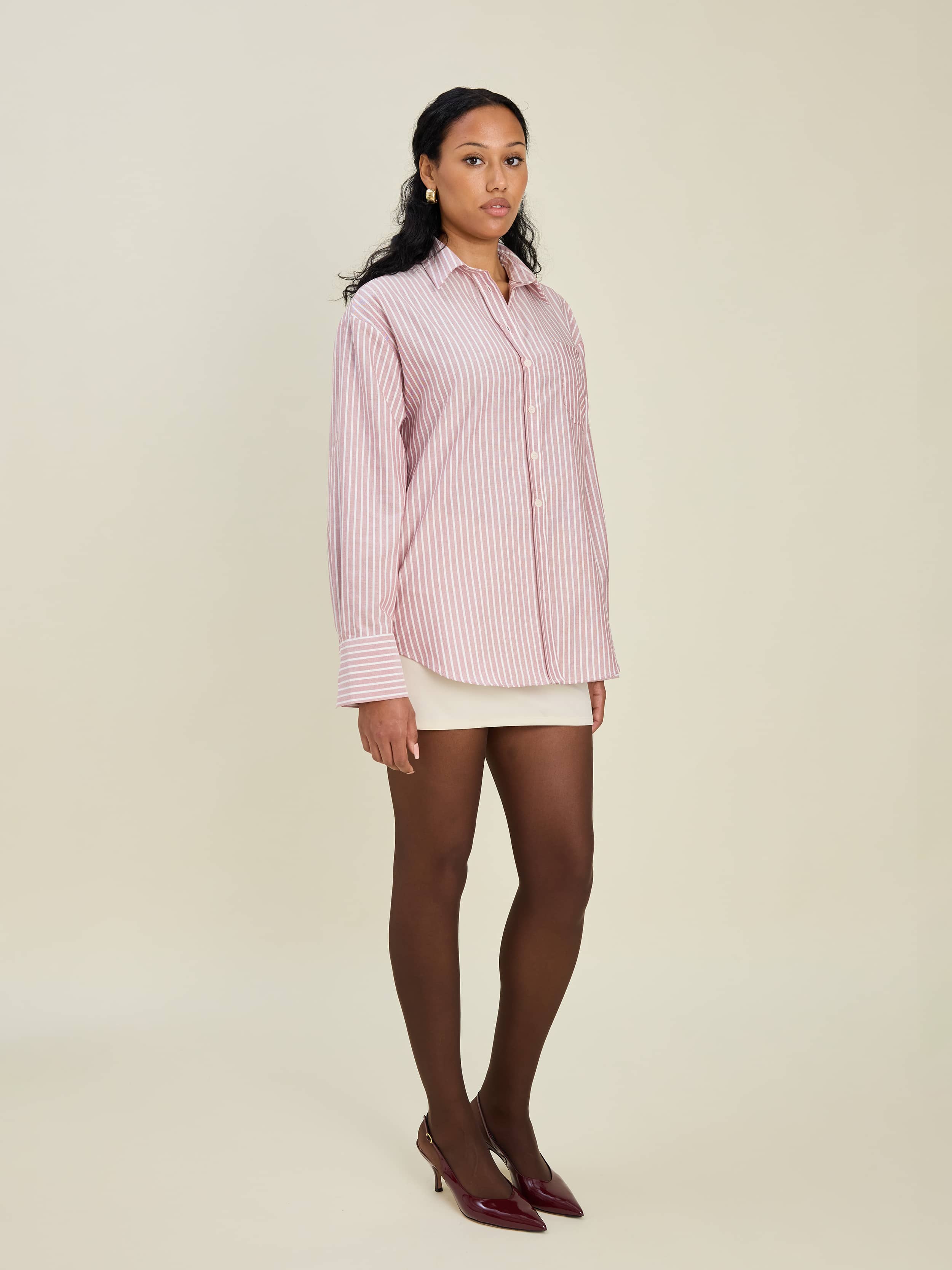 Breezy Classic Shirt Burgundy Stripe - Burgundy Stripe