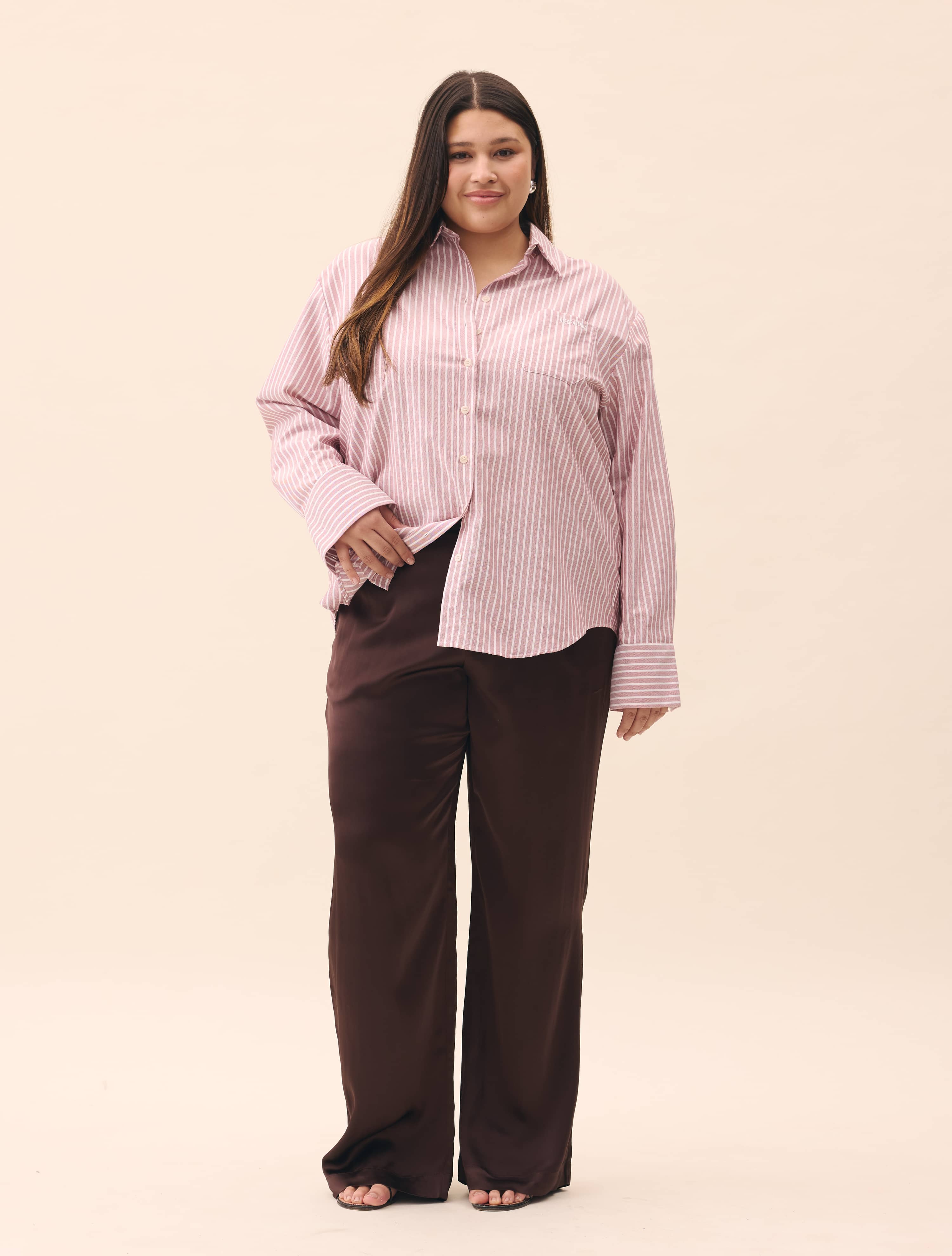 Breezy Classic Shirt Burgundy Stripe - Burgundy Stripe