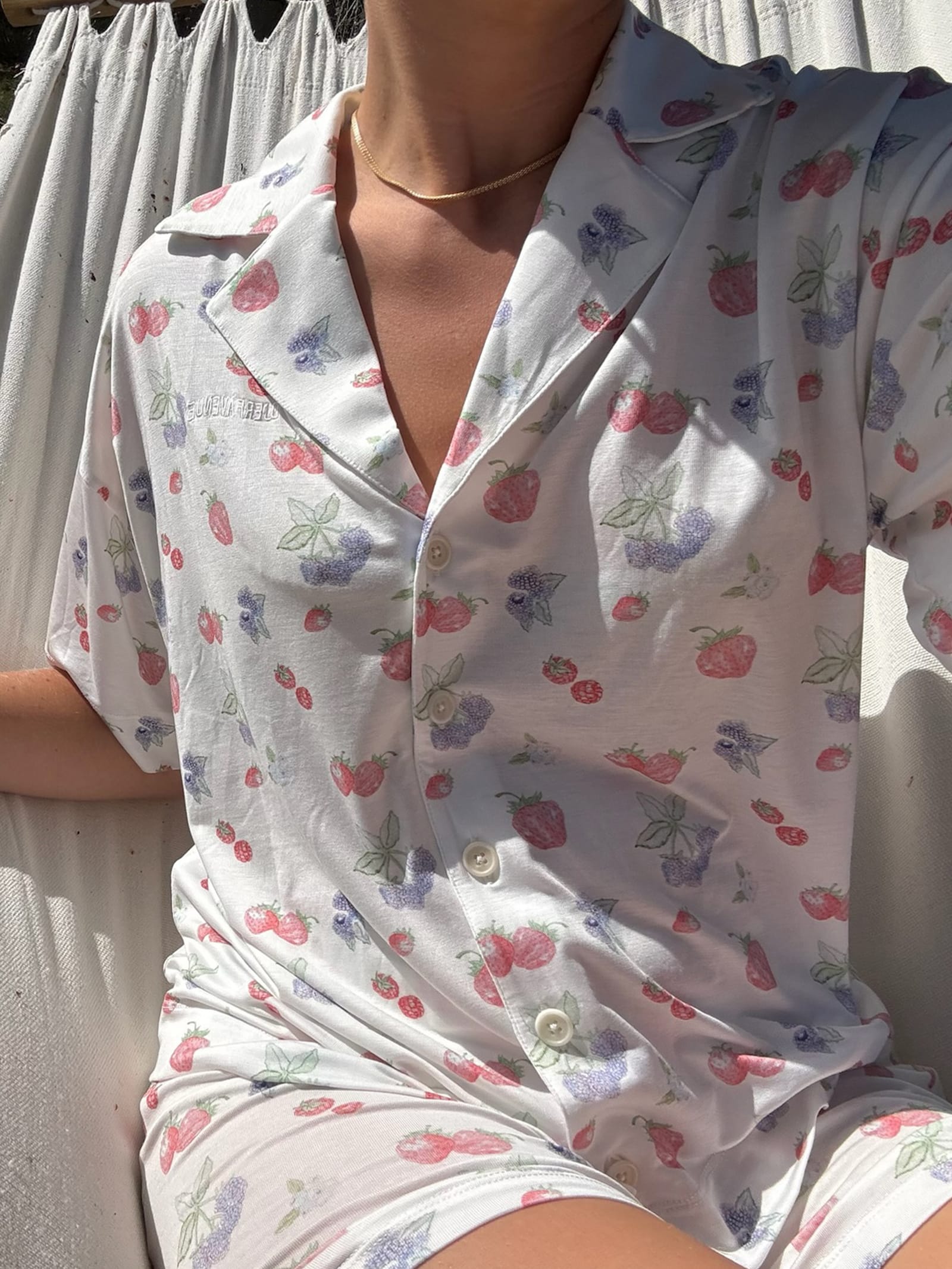 Go Slow Short Sleeve Top Summer Berries