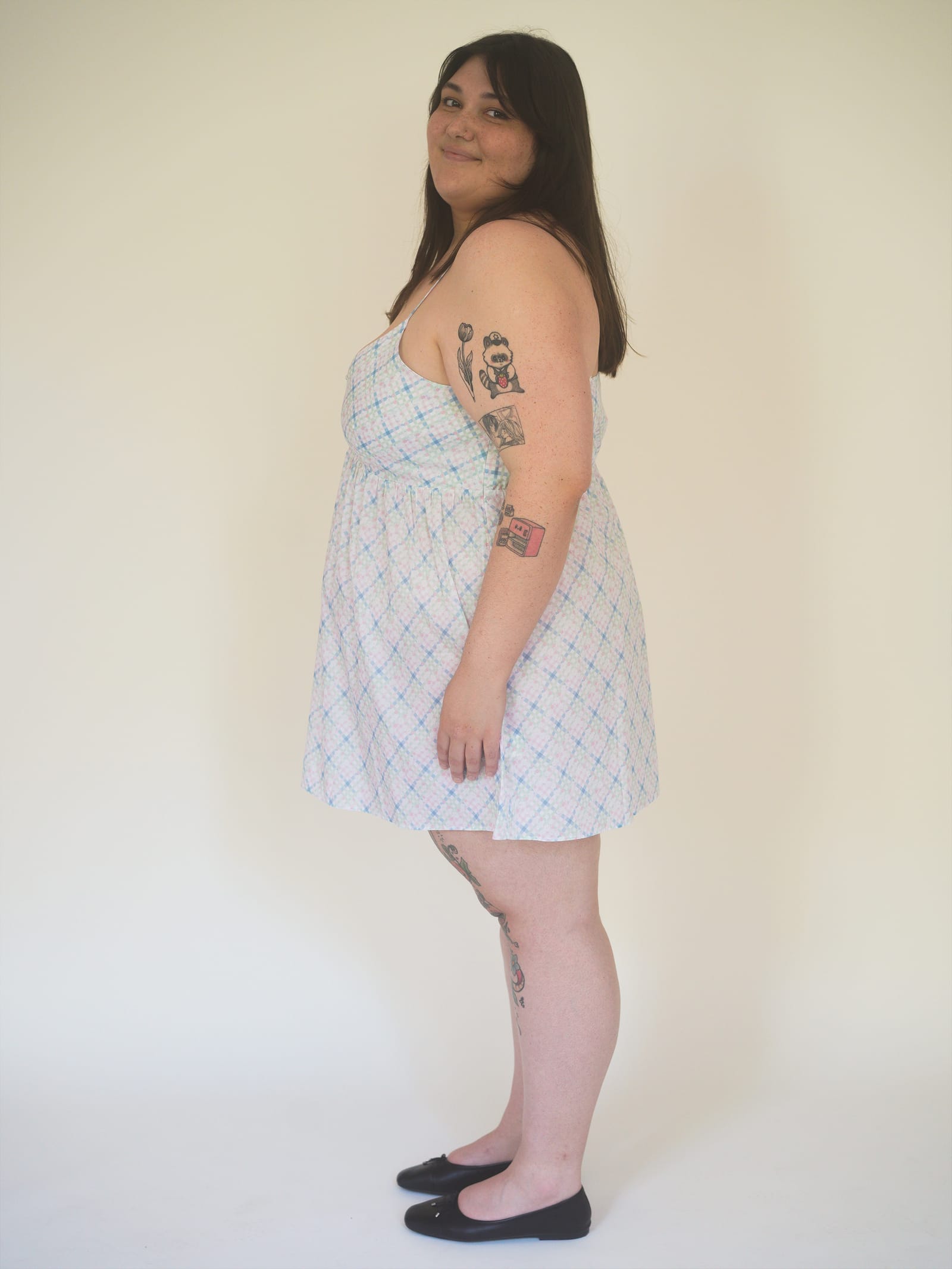 Airy Poplin Mini Dress Cottage Meadow