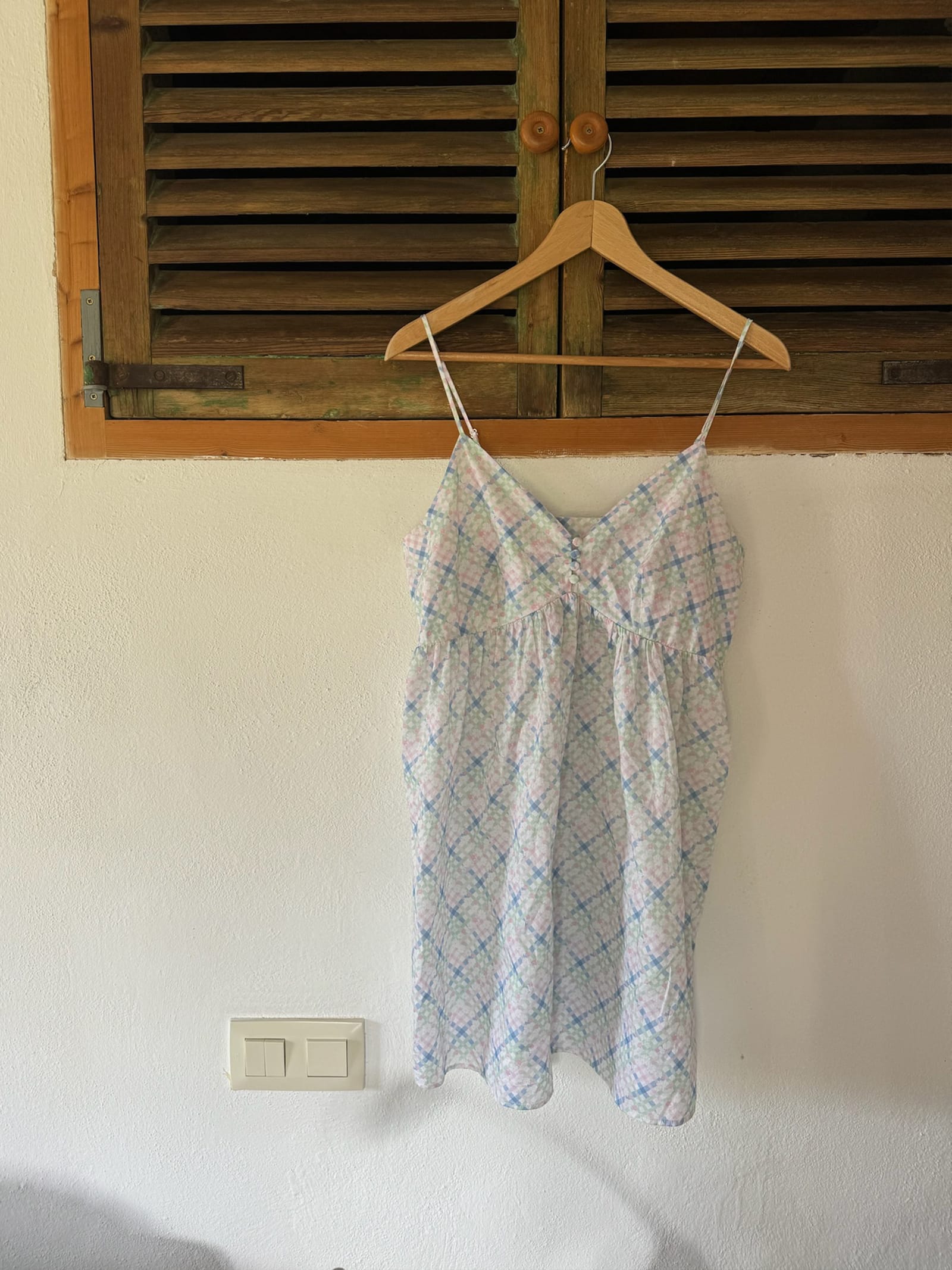 Airy Poplin Mini Dress Cottage Meadow