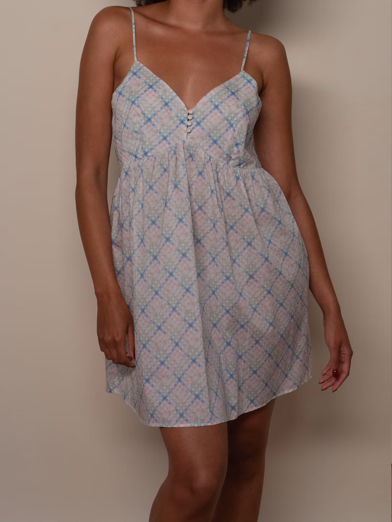 Airy Poplin Mini Dress Cottage Meadow