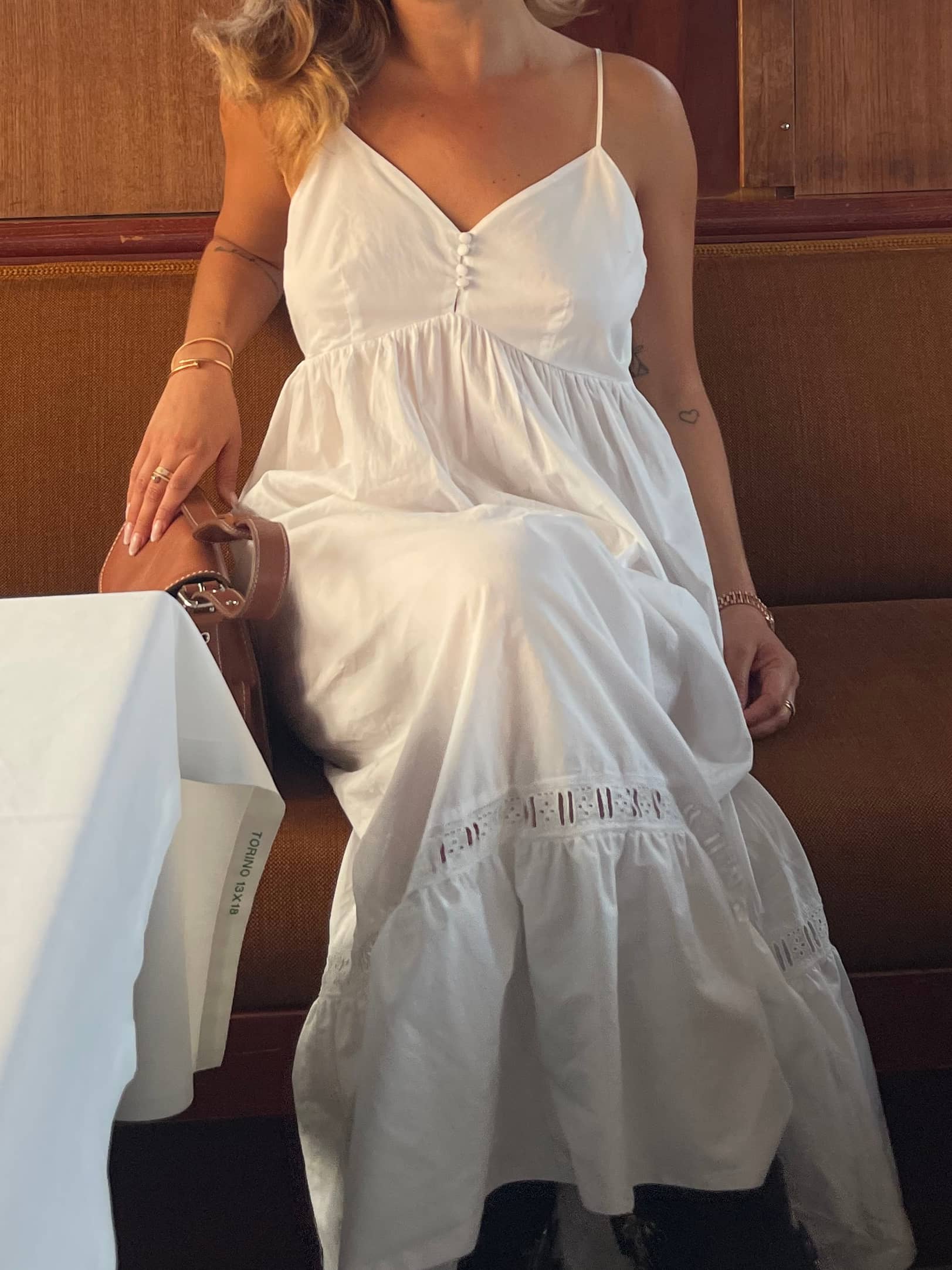 Airy Poplin Midi Dress White - White | Djerf Avenue