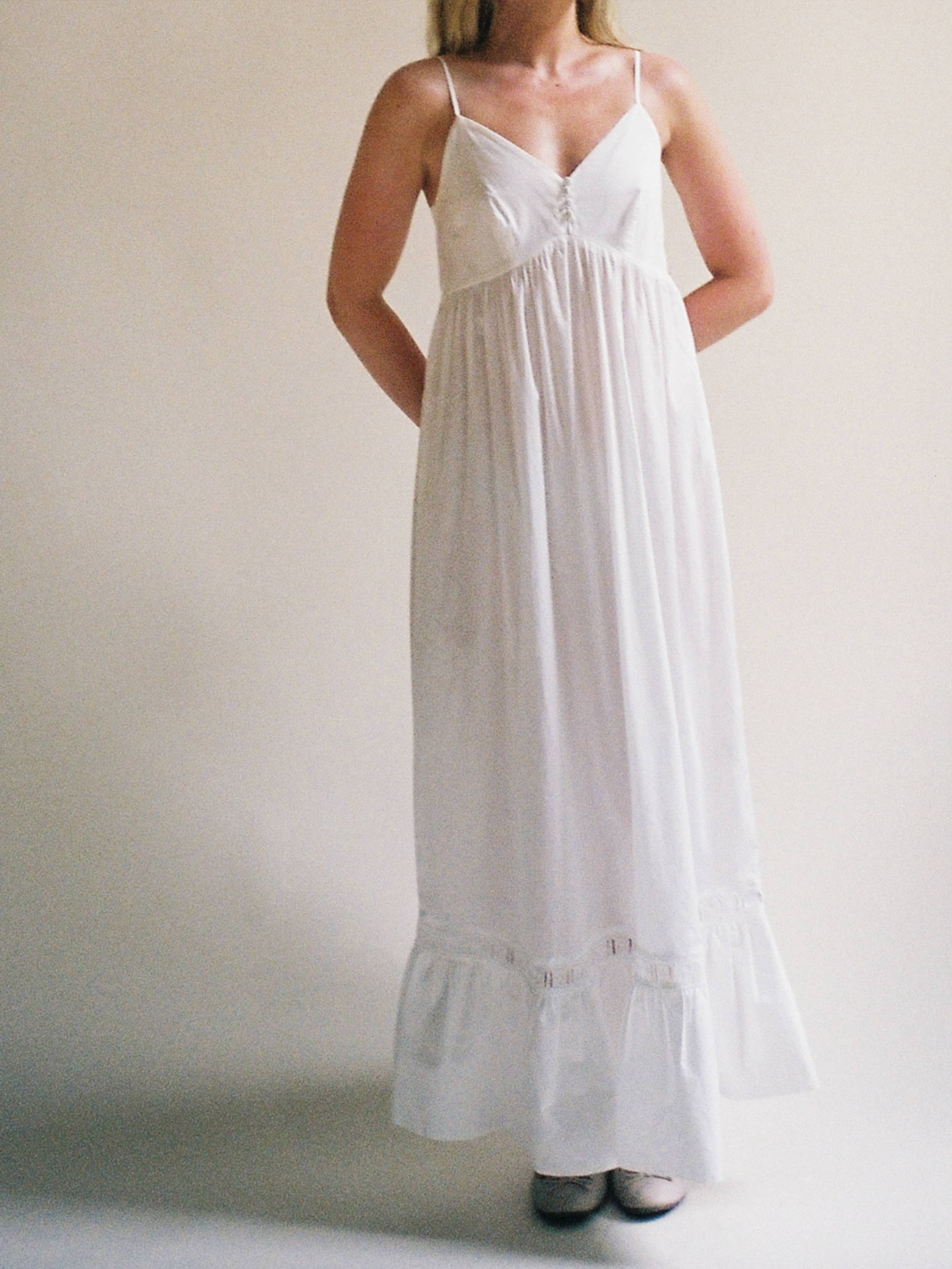 Airy Poplin Midi Dress White - White | Djerf Avenue