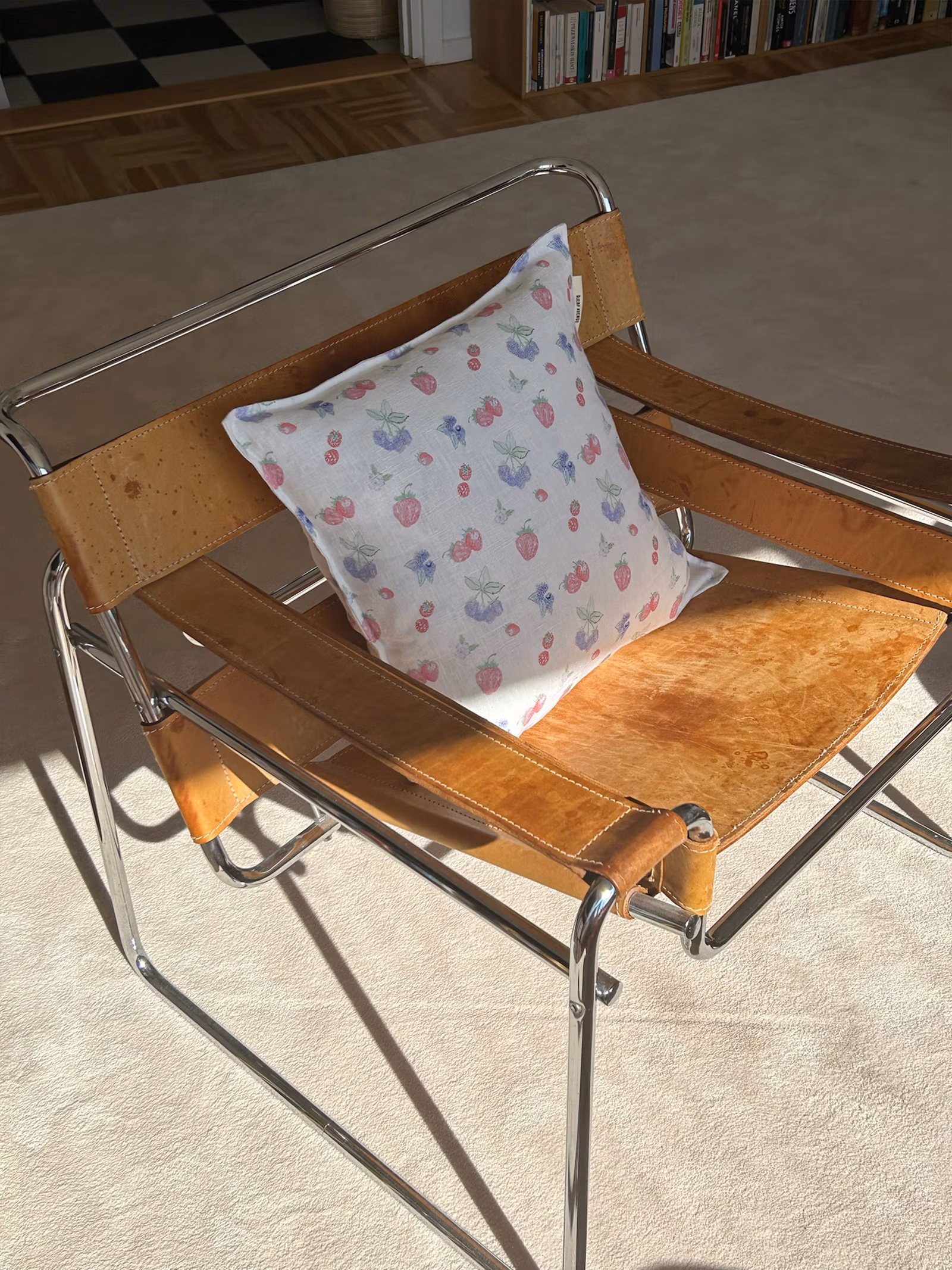 Linen Cushion Cover Summer Berries