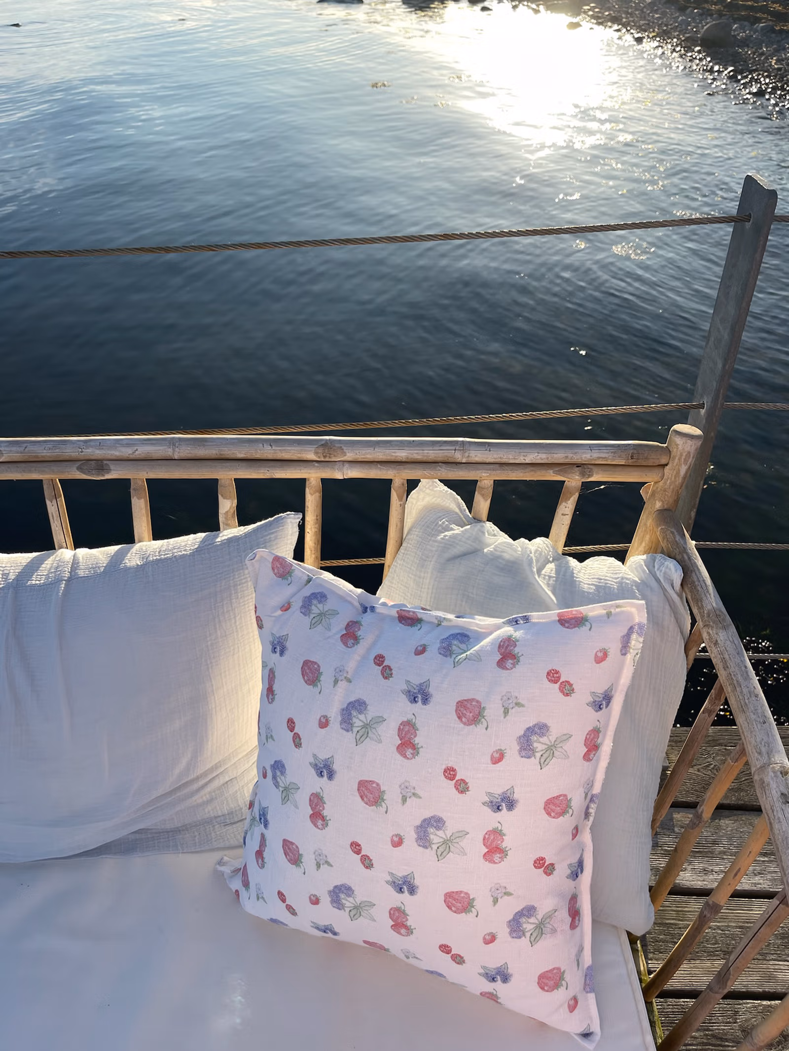 Linen Cushion Cover Summer Berries