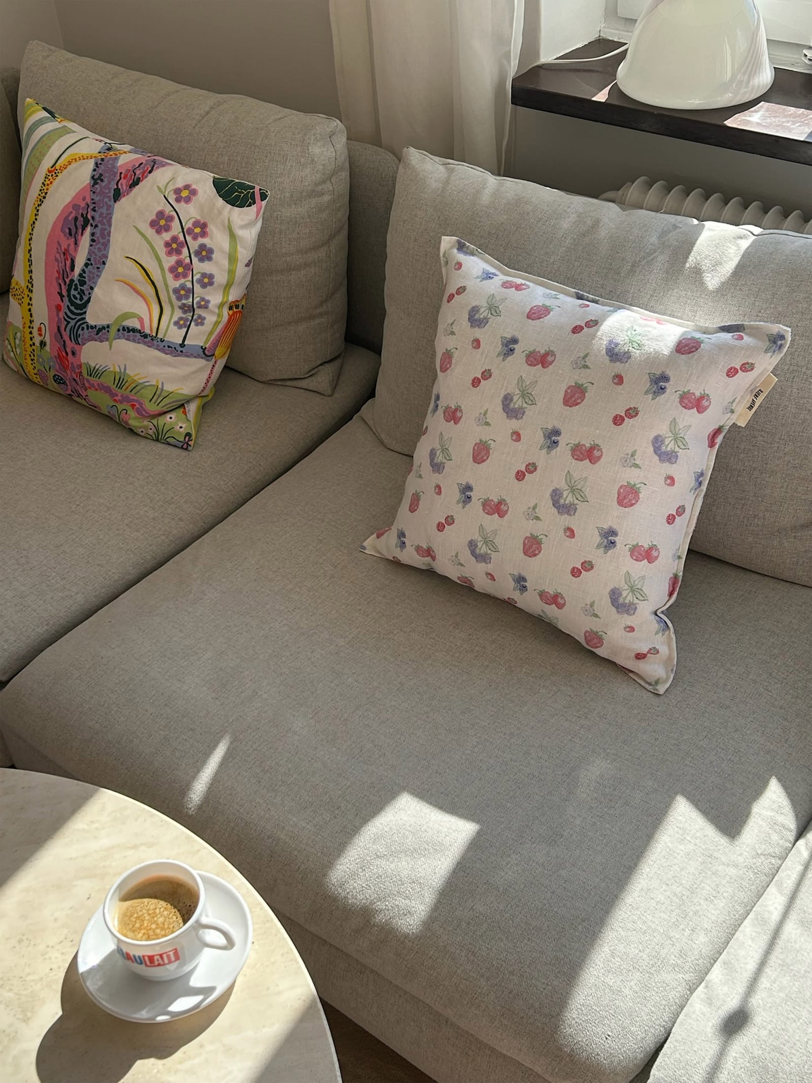 Linen Cushion Cover Summer Berries