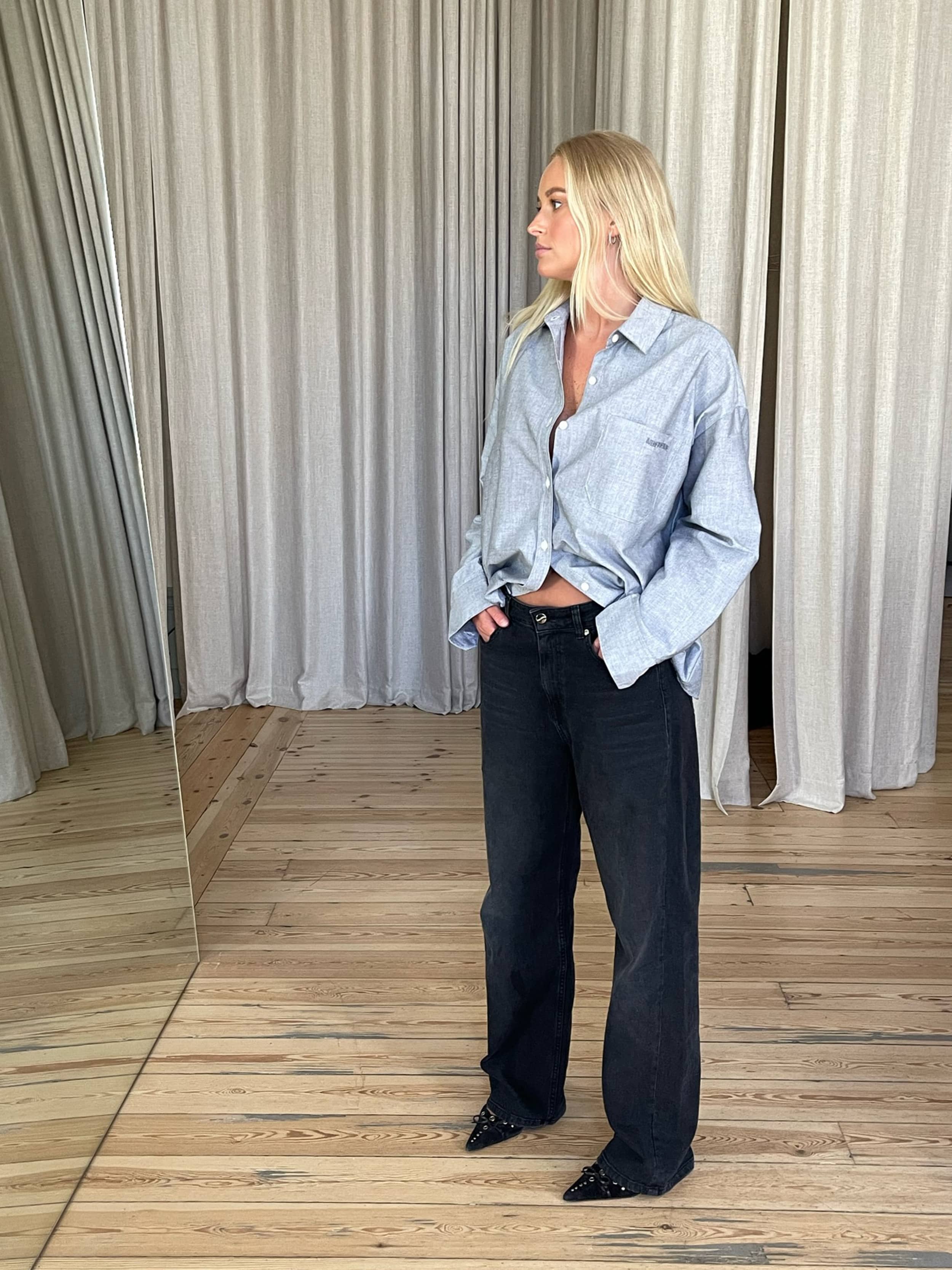 Djerf Avenue シャツ Breezy Shirt Blue Stripe - Blue stripe | Djerf Avenue