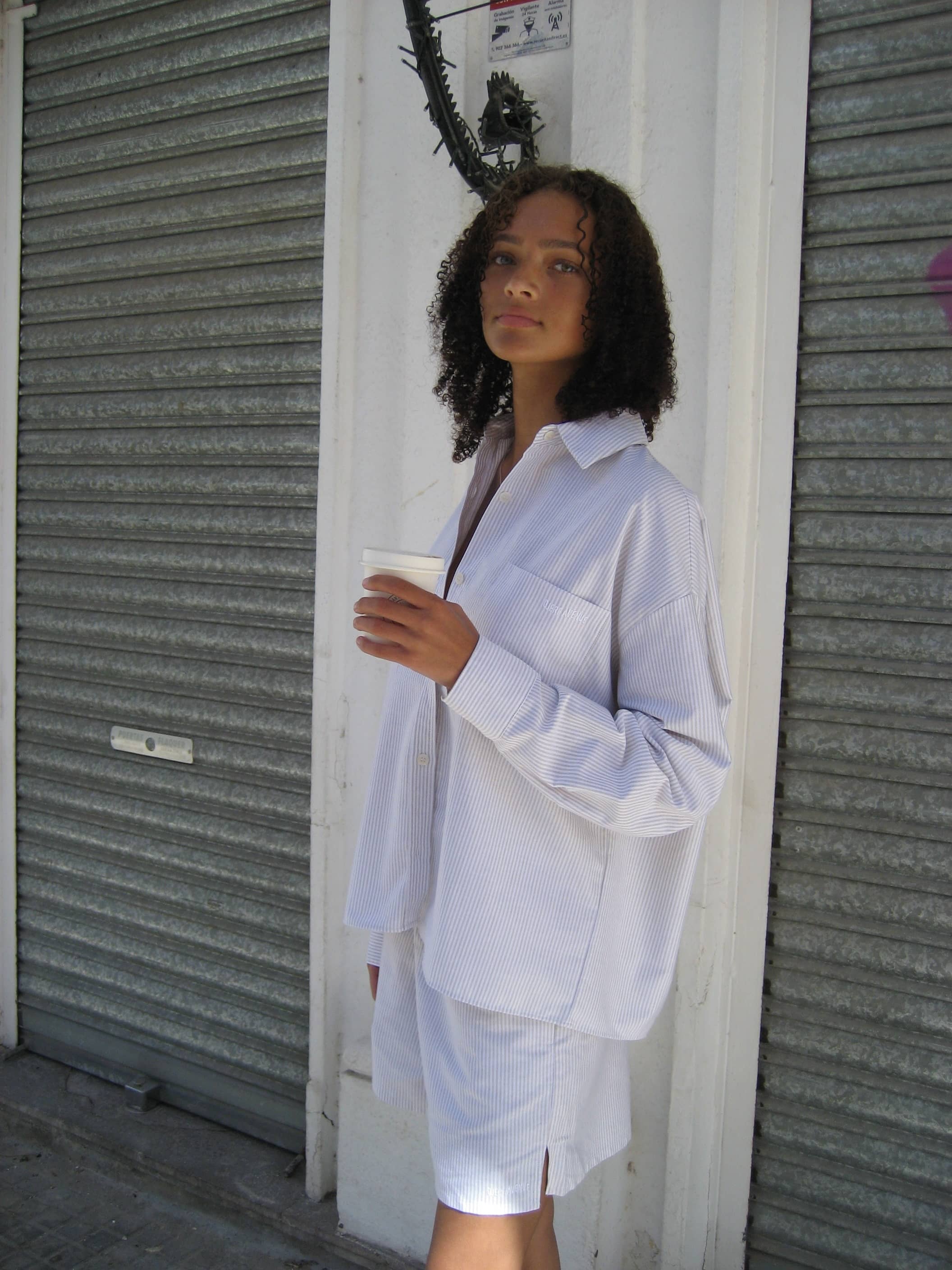 Breezy Shirt Beige Stripe - Beige stripe | Djerf Avenue