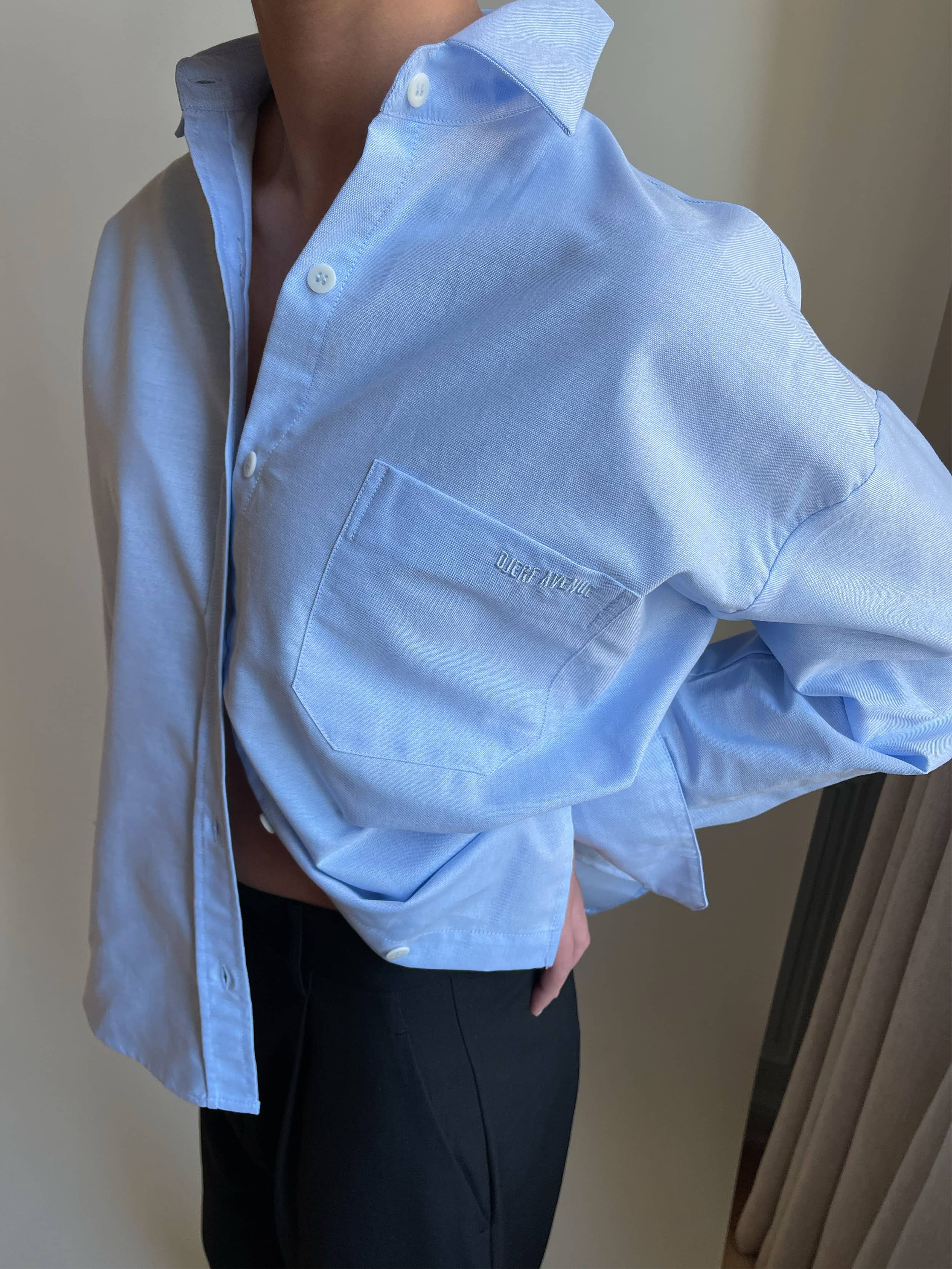 Breezy Shirt Blue - Blue | Djerf Avenue