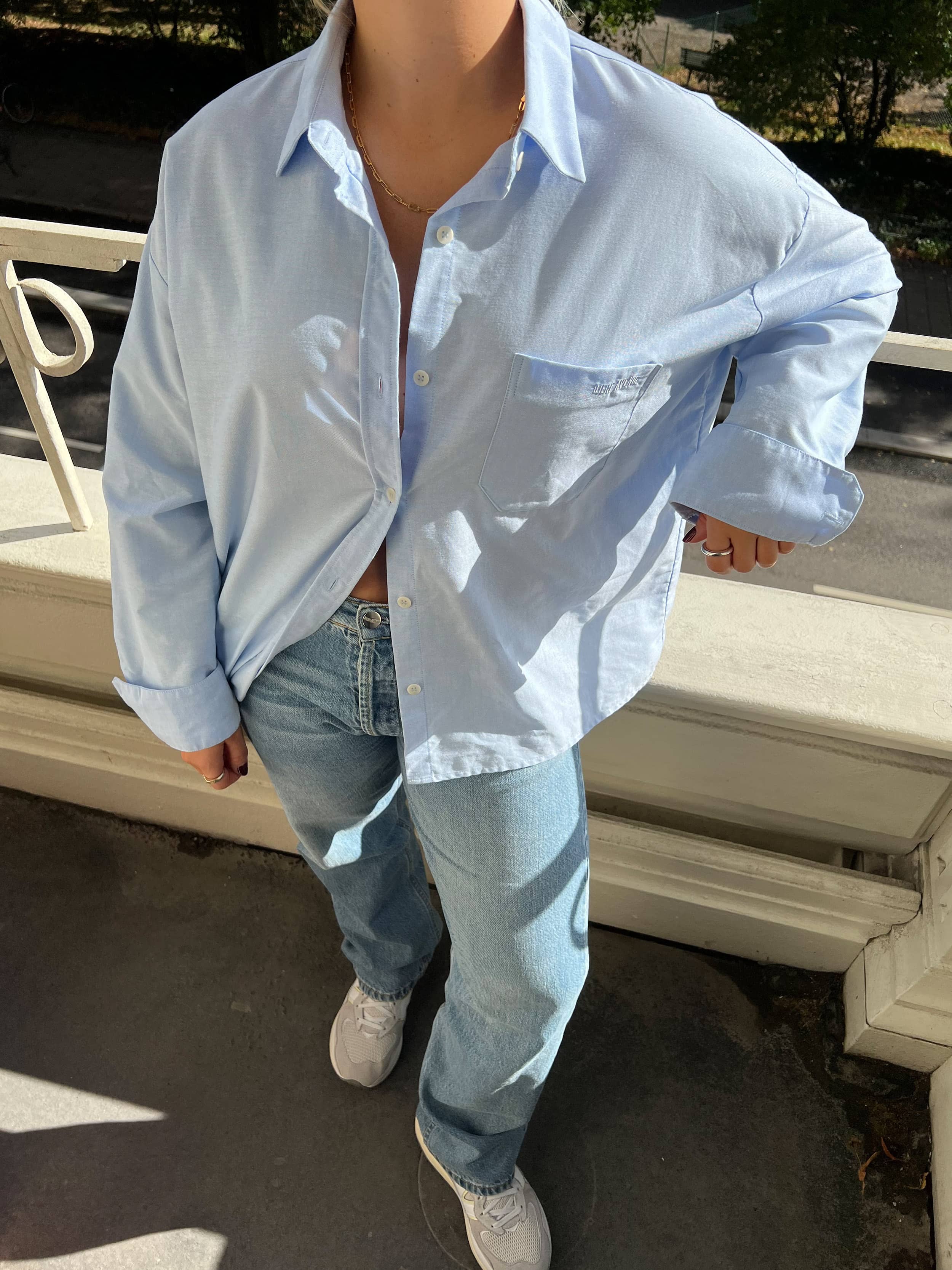 Z*様 Djerf Avenue トップス Breezy Shirt Blue - Blue | Djerf Avenue