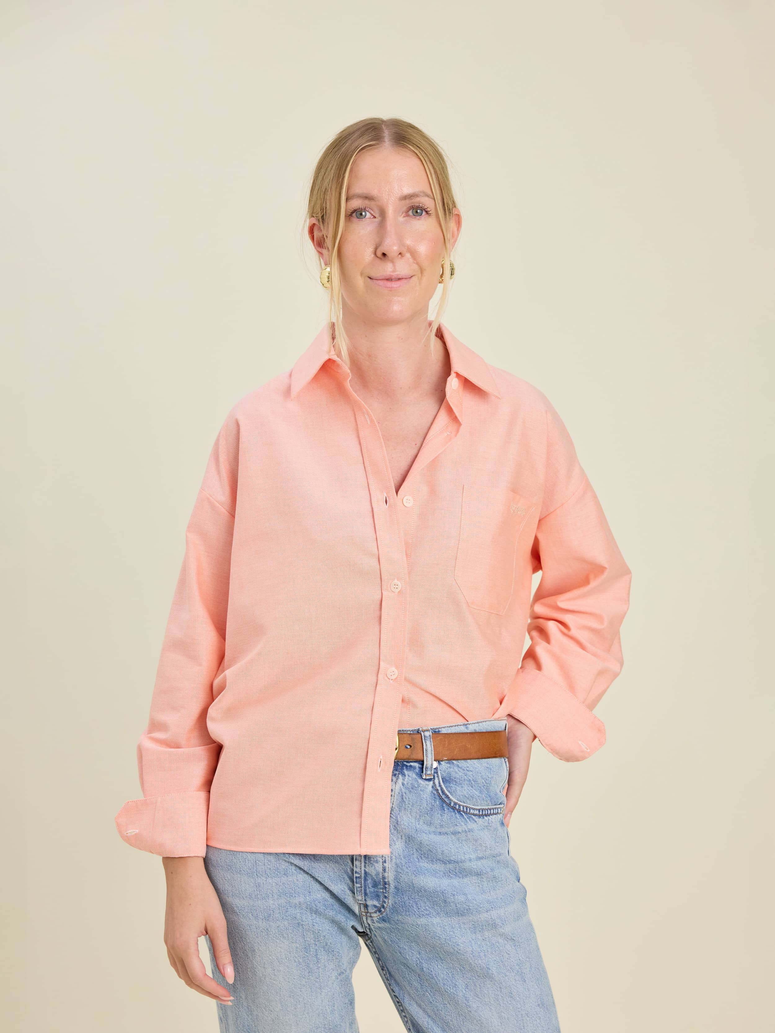 Breezy Shirt Apricot - Apricot | Djerf Avenue
