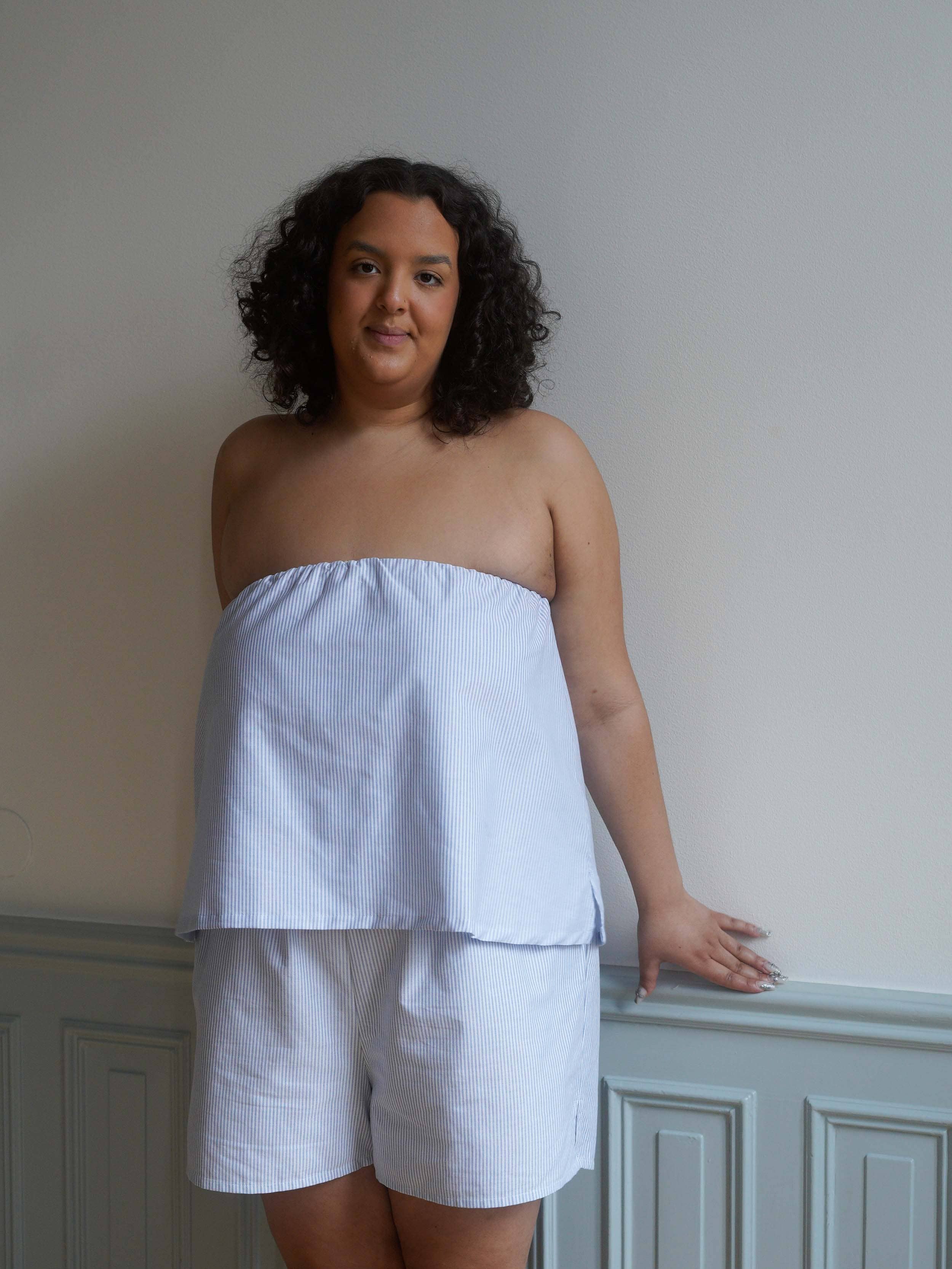 Breezy Shorts Blue Stripe - Blue stripe | Djerf Avenue