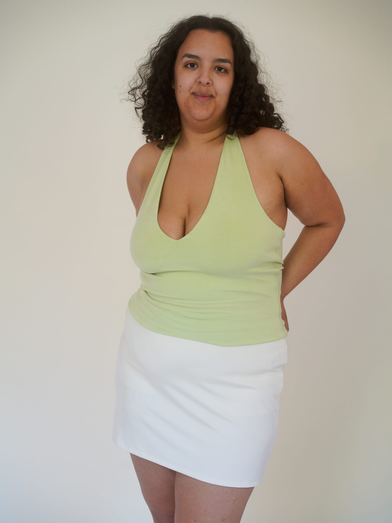 Peridot Halterneck Top Green