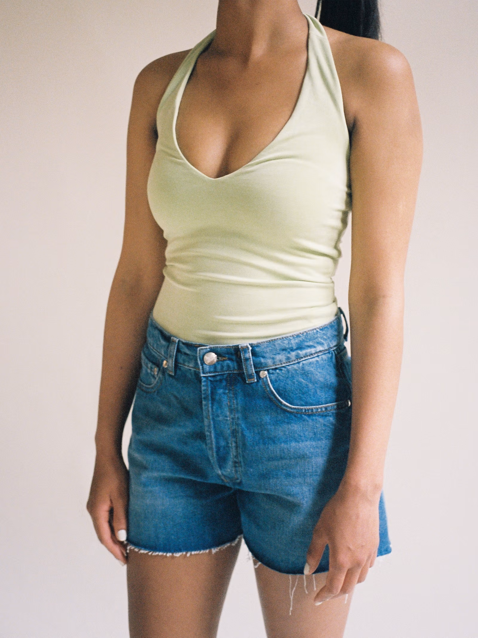 Peridot Halterneck Top Green