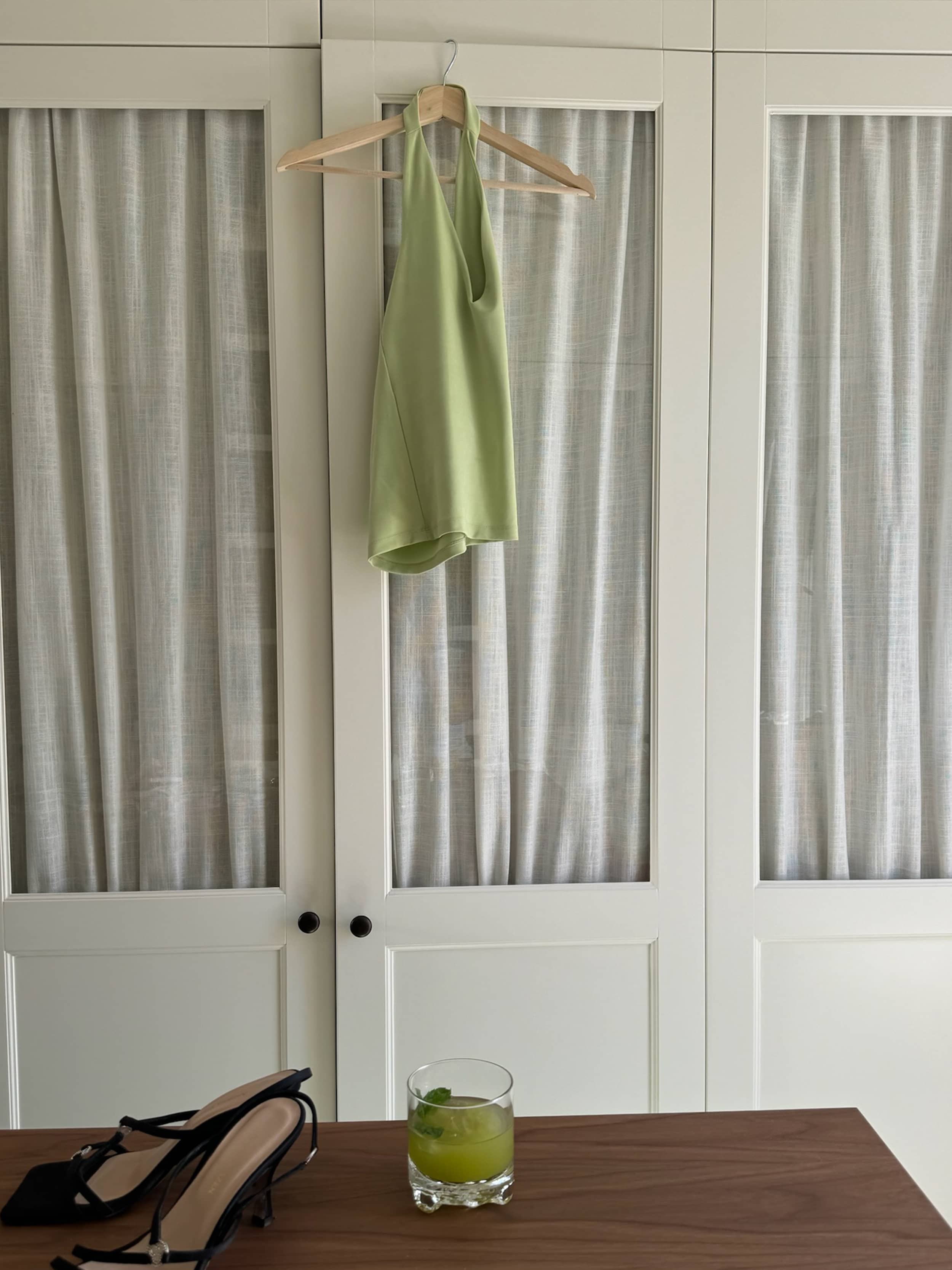Peridot Halterneck Top Green - Green | Djerf Avenue