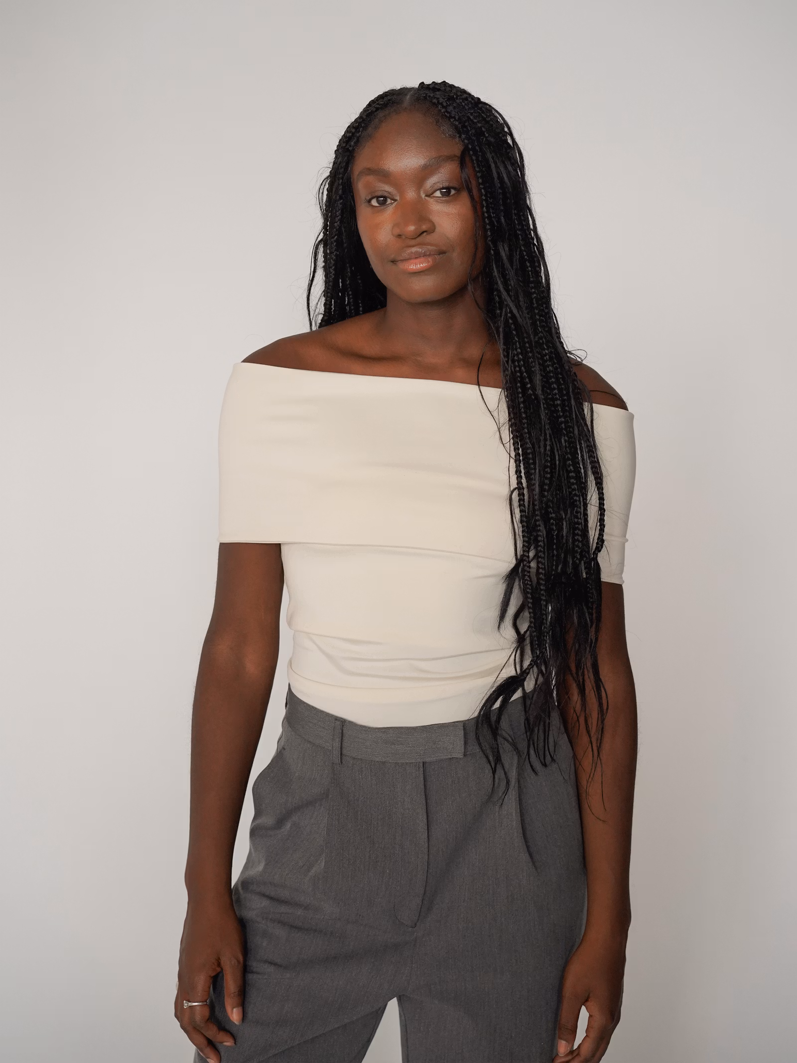 Selenite Off Shoulder Top Cream