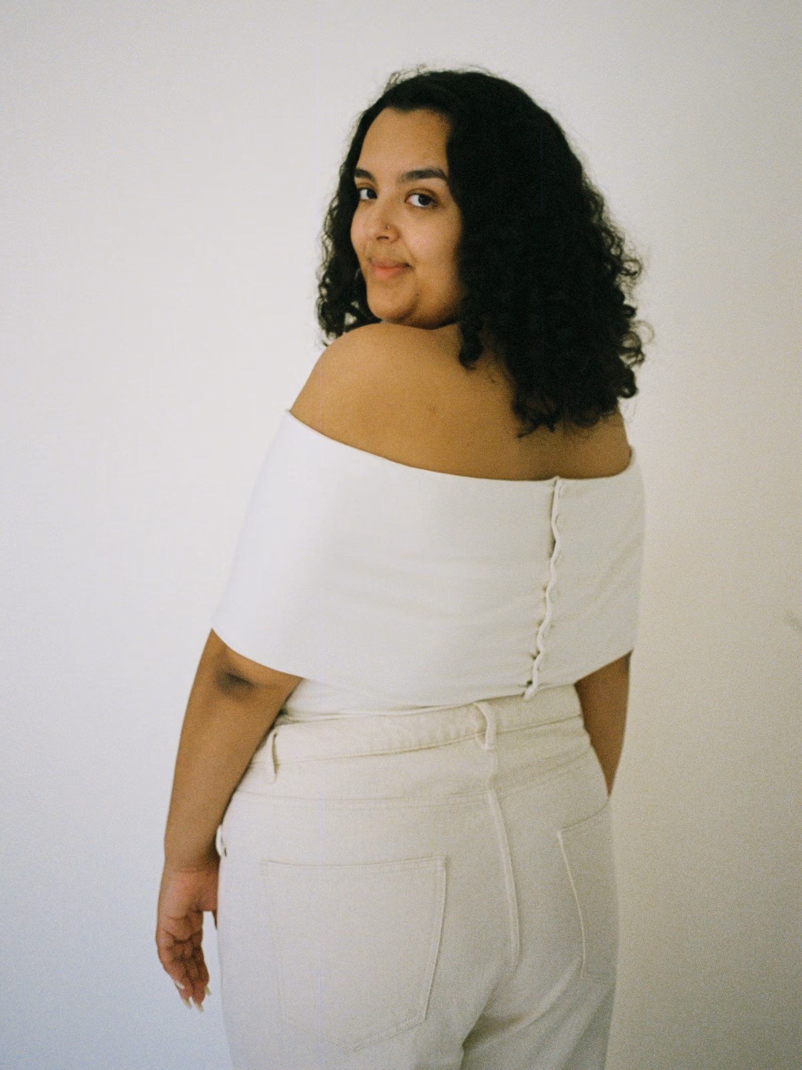 Selenite Off Shoulder Top Cream