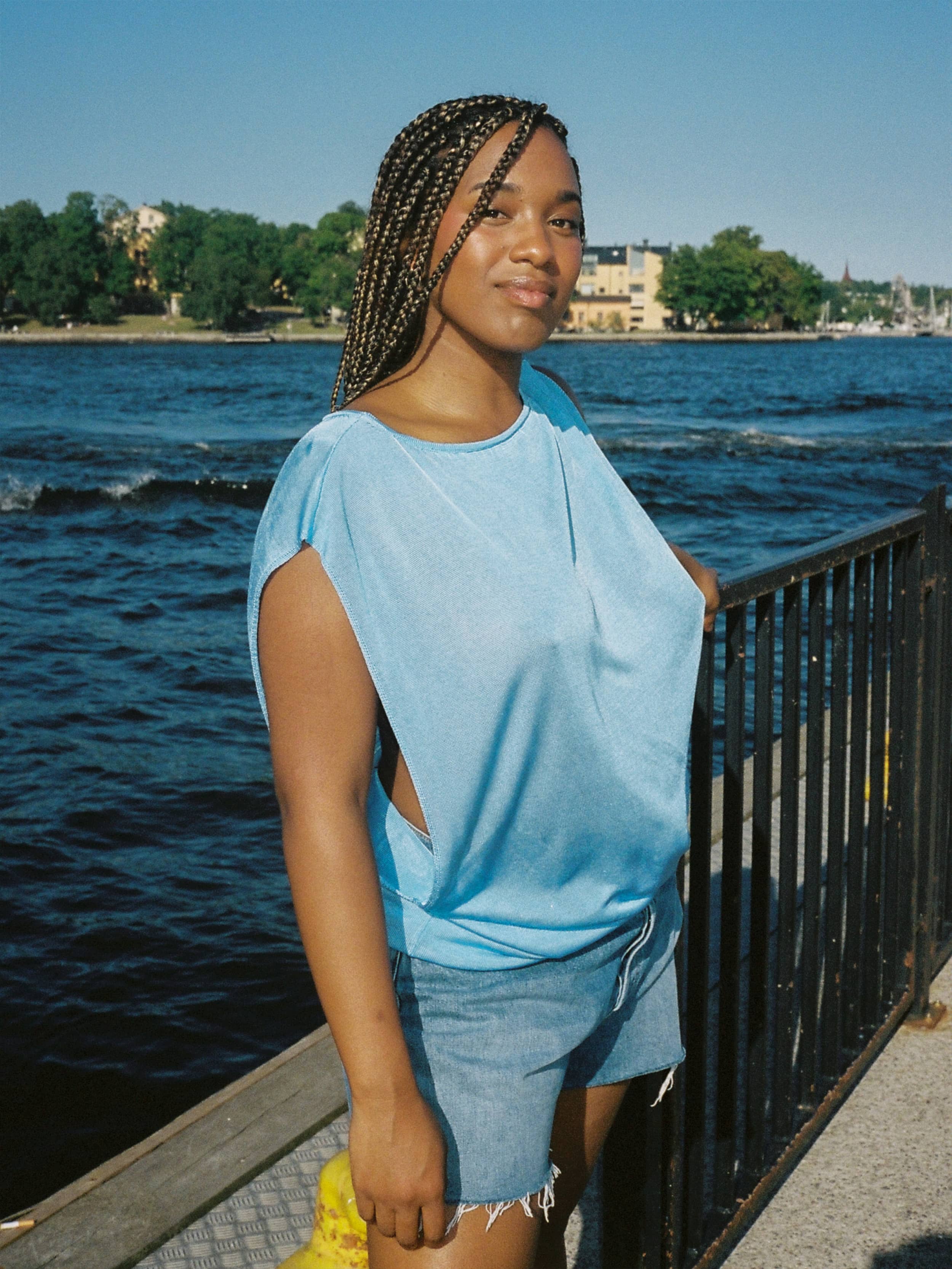 Lazuli Top Blue - Blue | Djerf Avenue