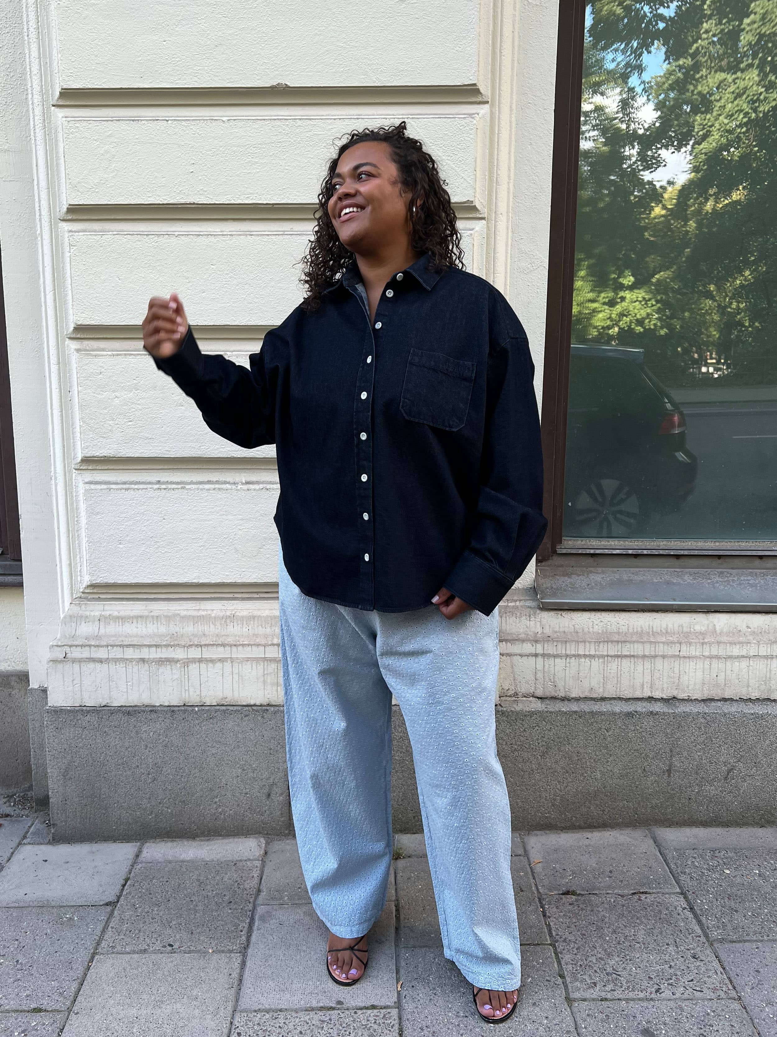 Denim Shirt Dark Blue - Dark blue | Djerf Avenue