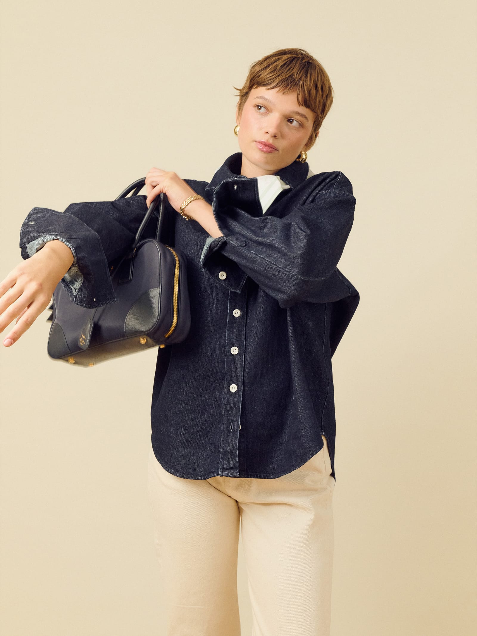 Denim Shirt Dark Blue