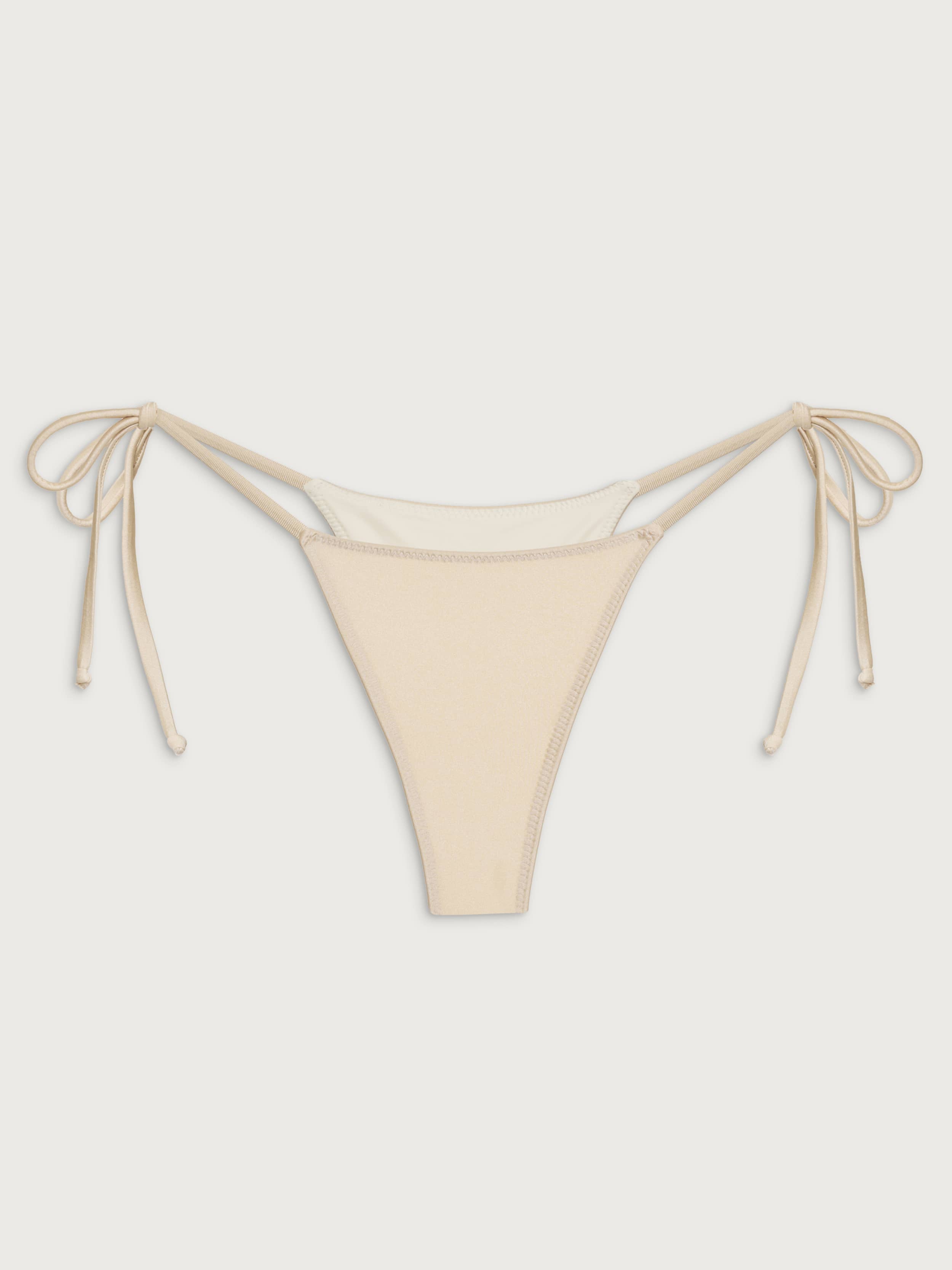Divine Satin Bikini Bottom Sand Castle - Sand Castle | Djerf Avenue