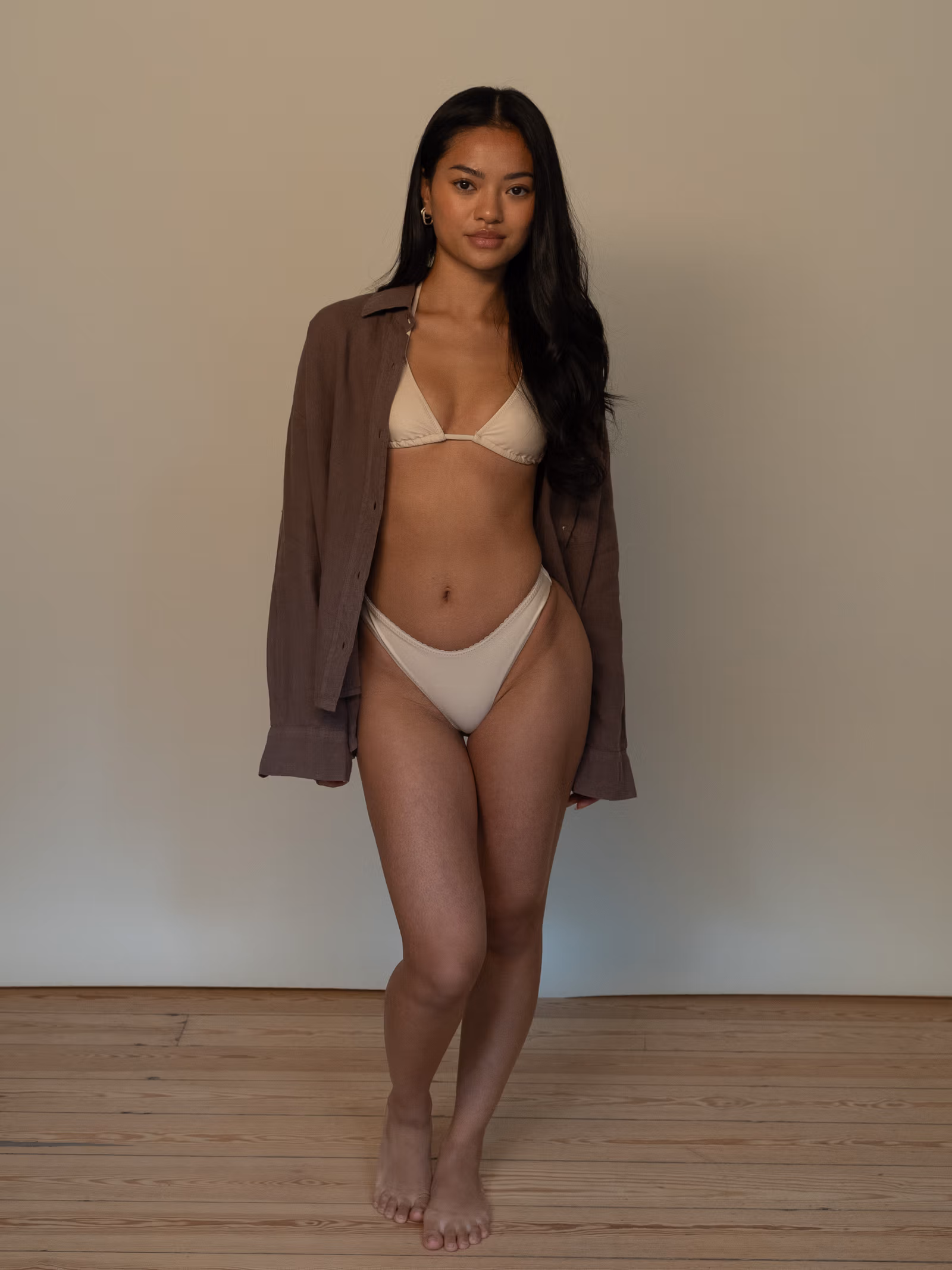 Dove Satin Bikini Bottom Sand Castle