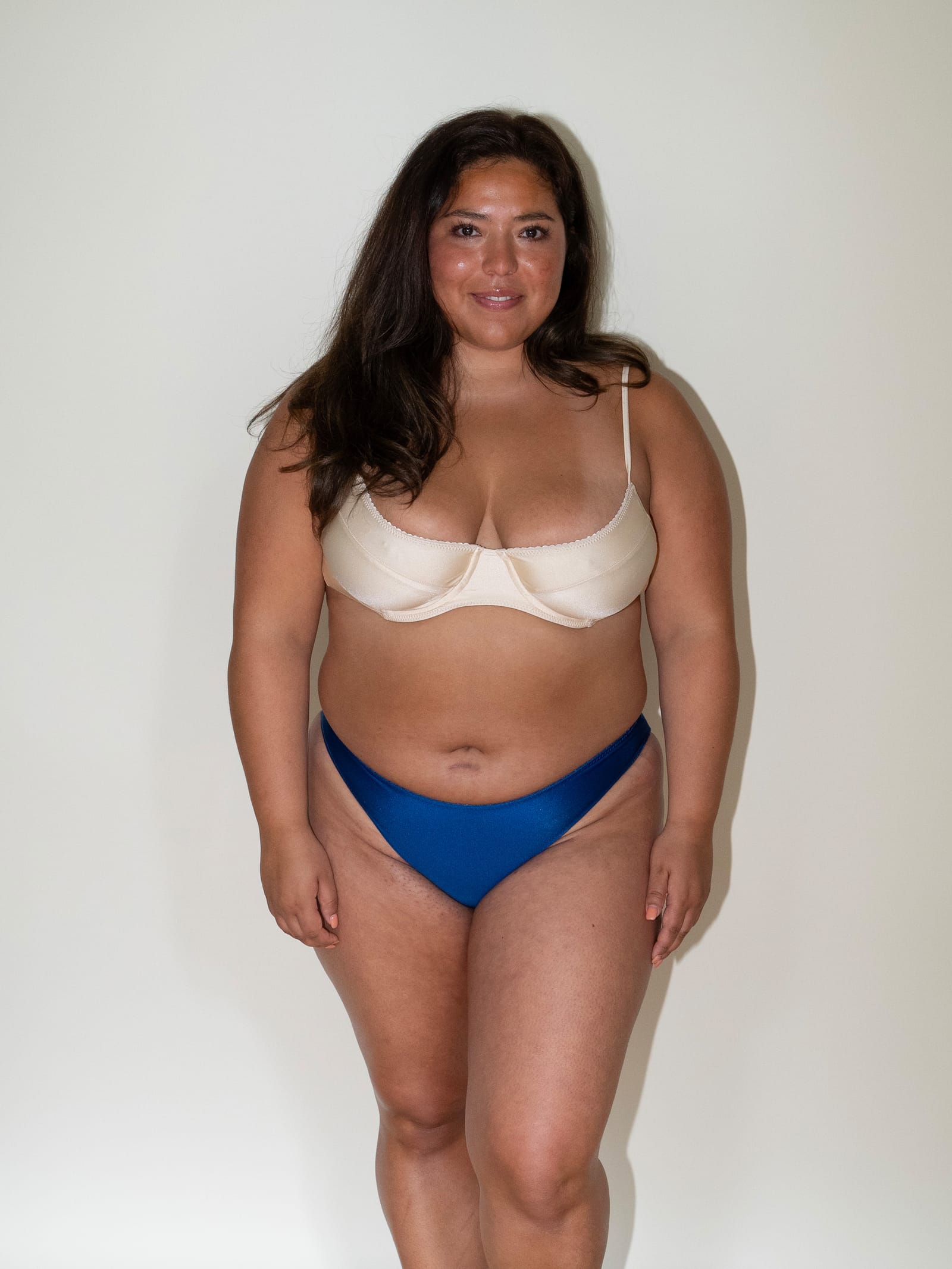 Dove Satin Bikini Bottom Deep Blue