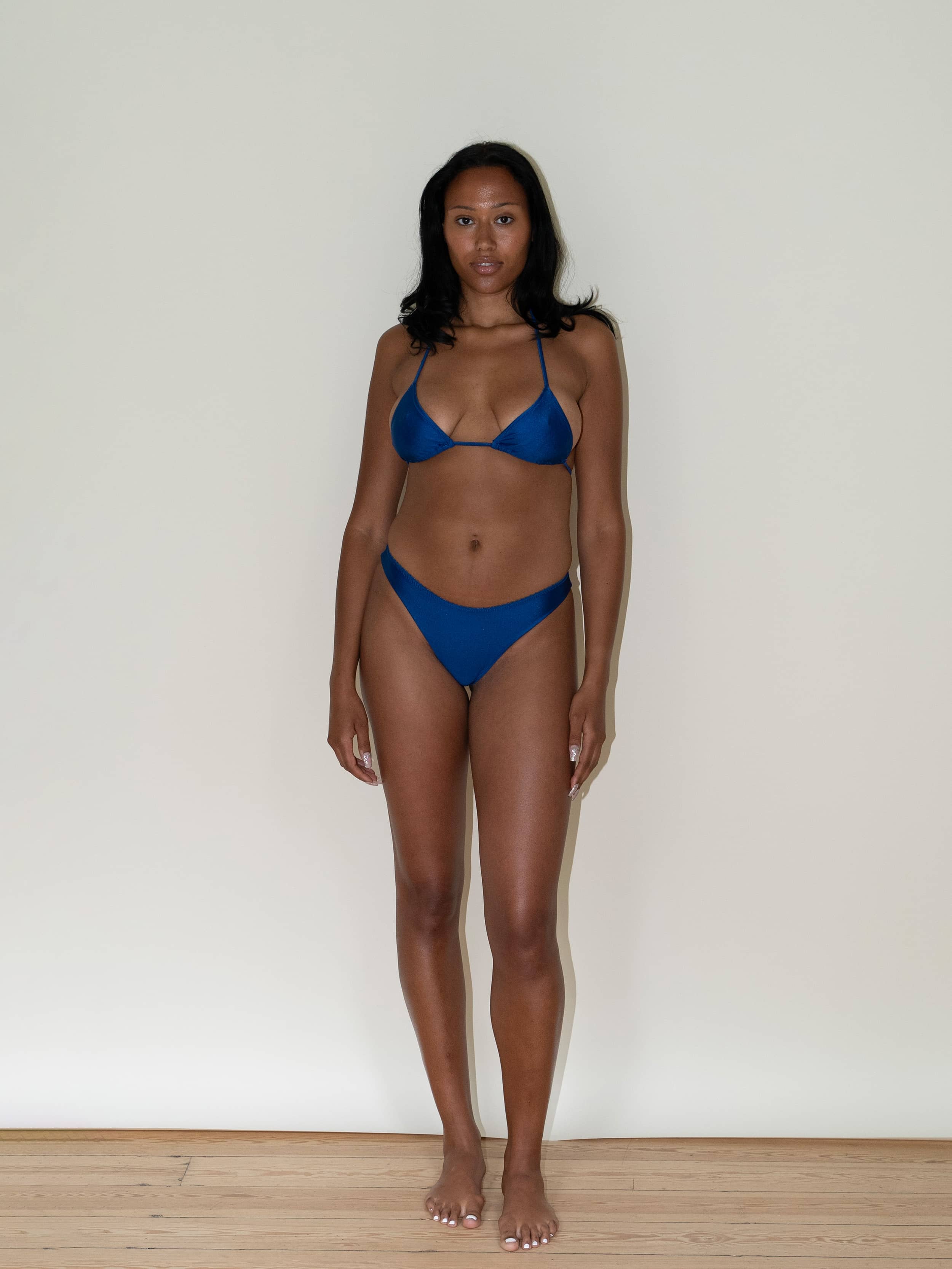 Dove Satin Bikini Bottom Deep Blue - Deep Blue | Djerf Avenue