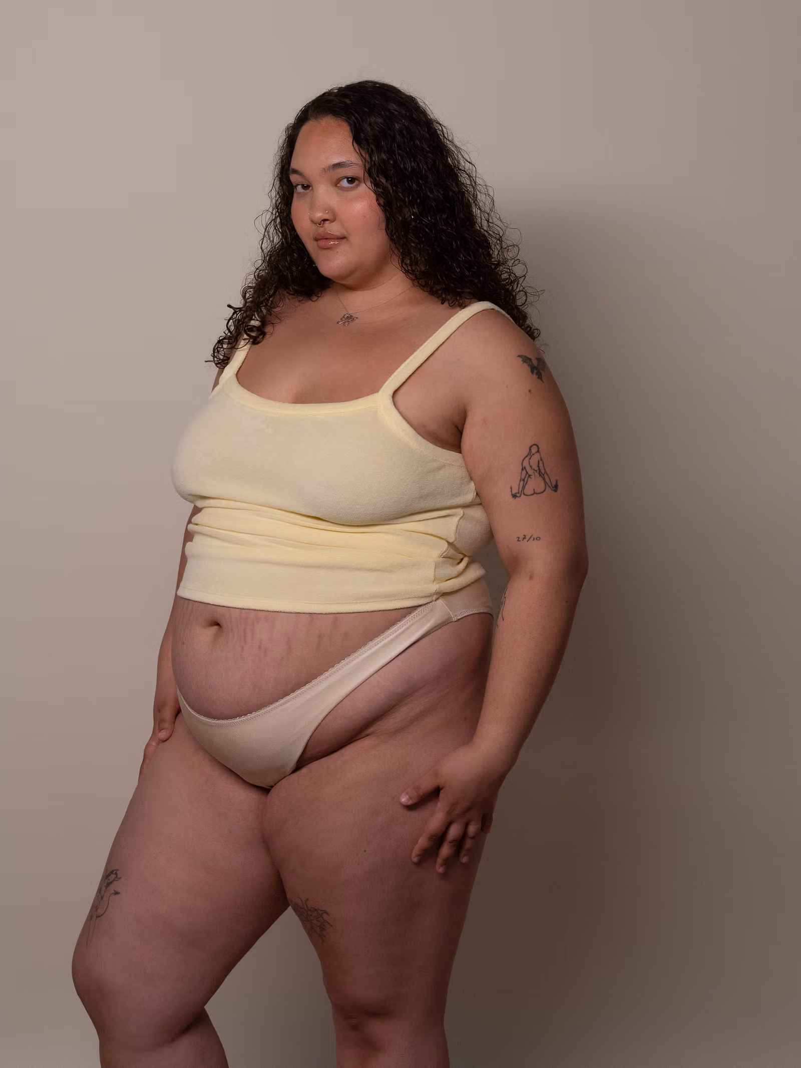 Dove Satin Bikini Bottom Sand Castle