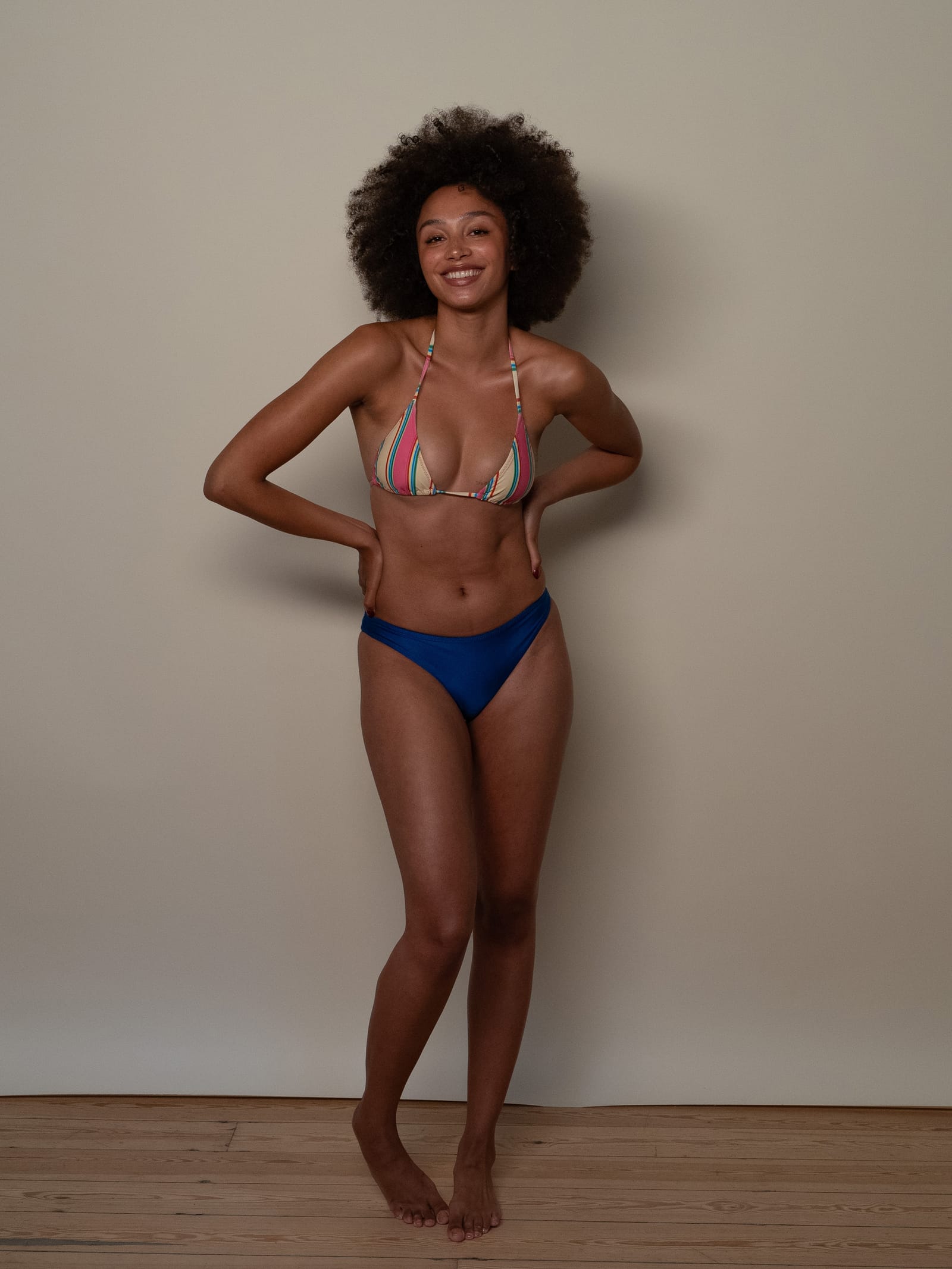 Dove Satin Bikini Bottom Deep Blue