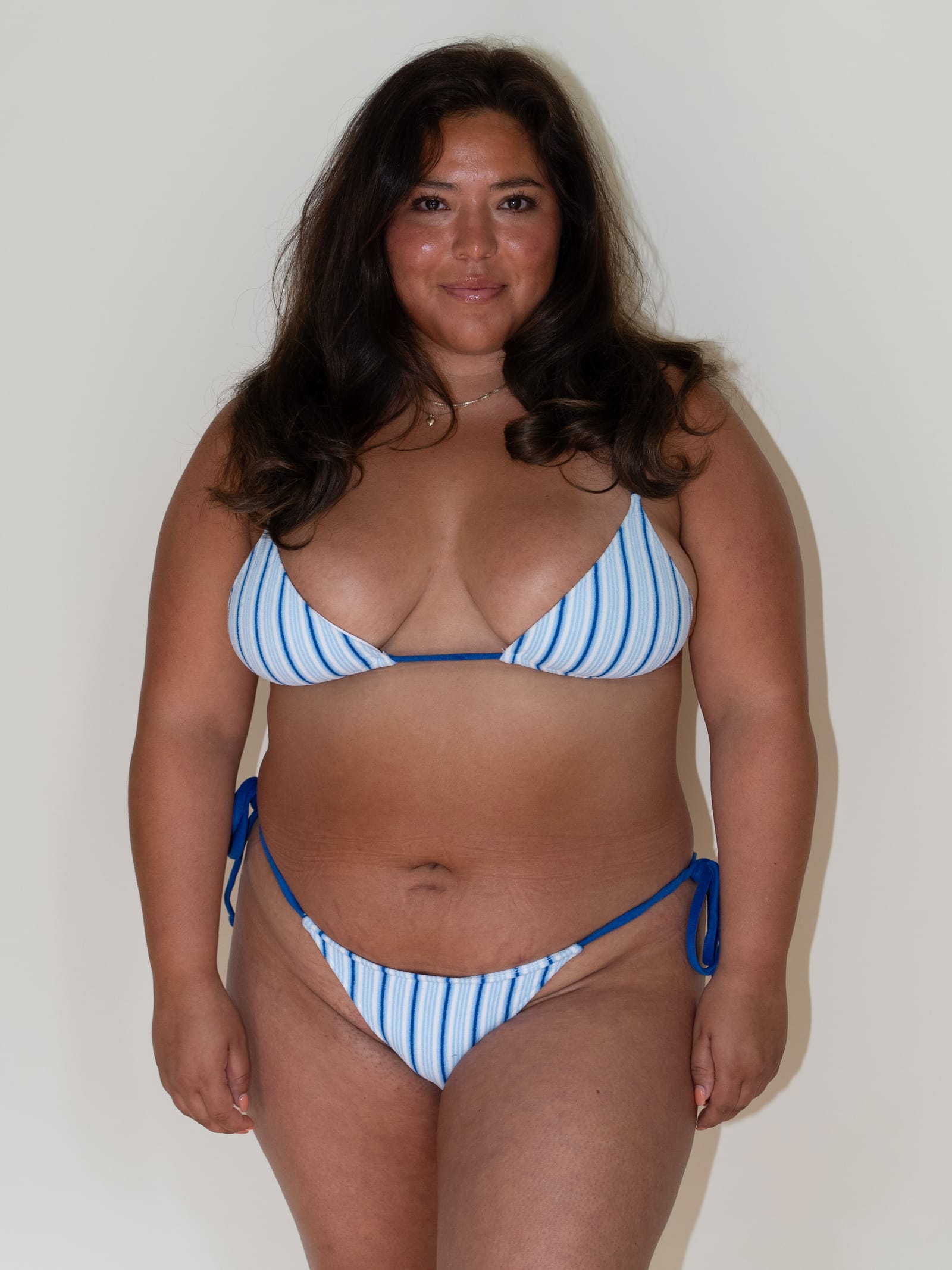 Lumia Terry Bikini Top Seaside Stripe
