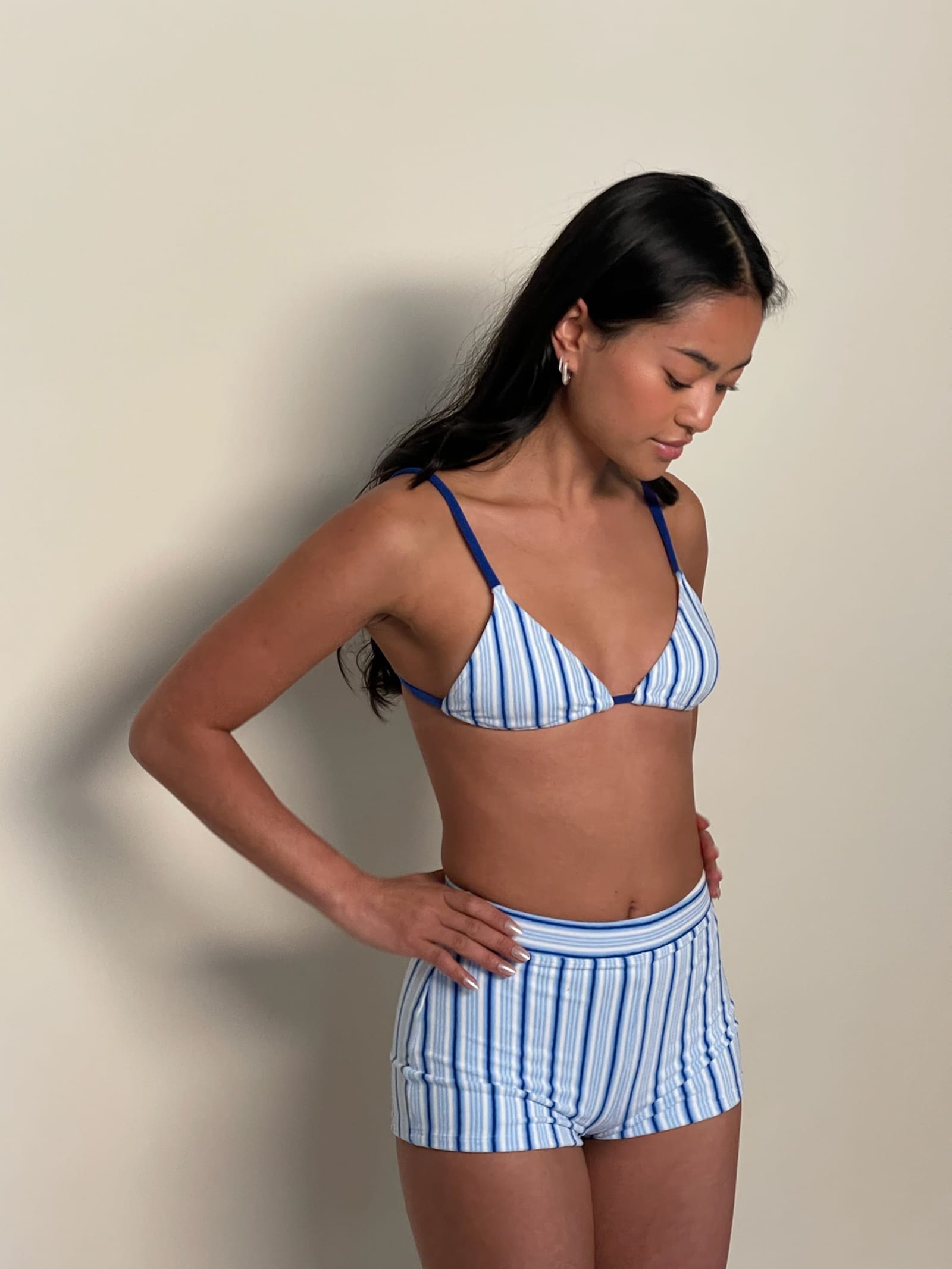 Lumia Terry Bikini Top Seaside Stripe