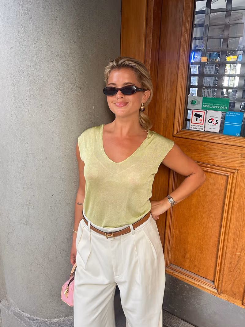Peridot V-neck Top Green