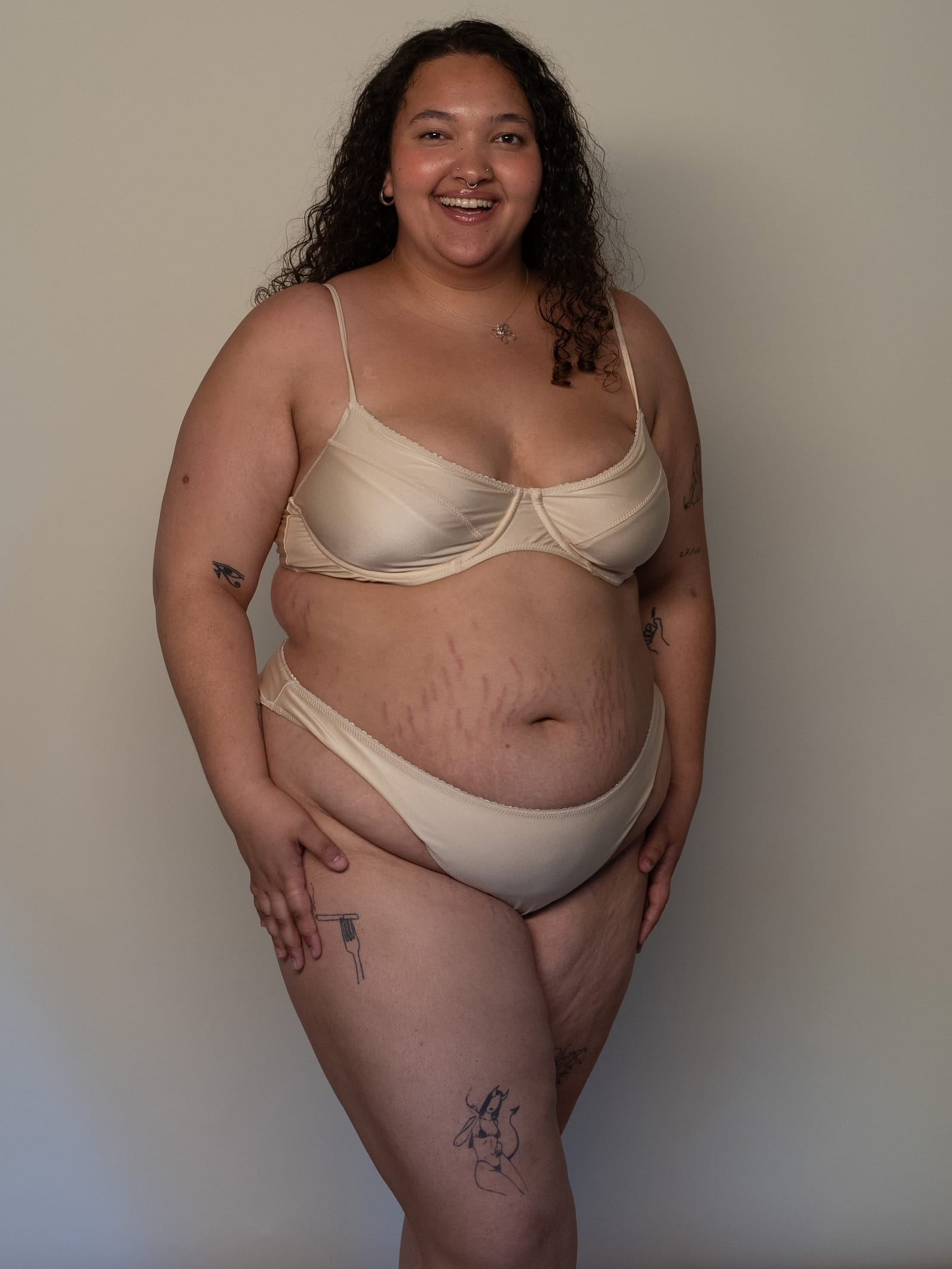 Matilda Satin Top Sand Castle
