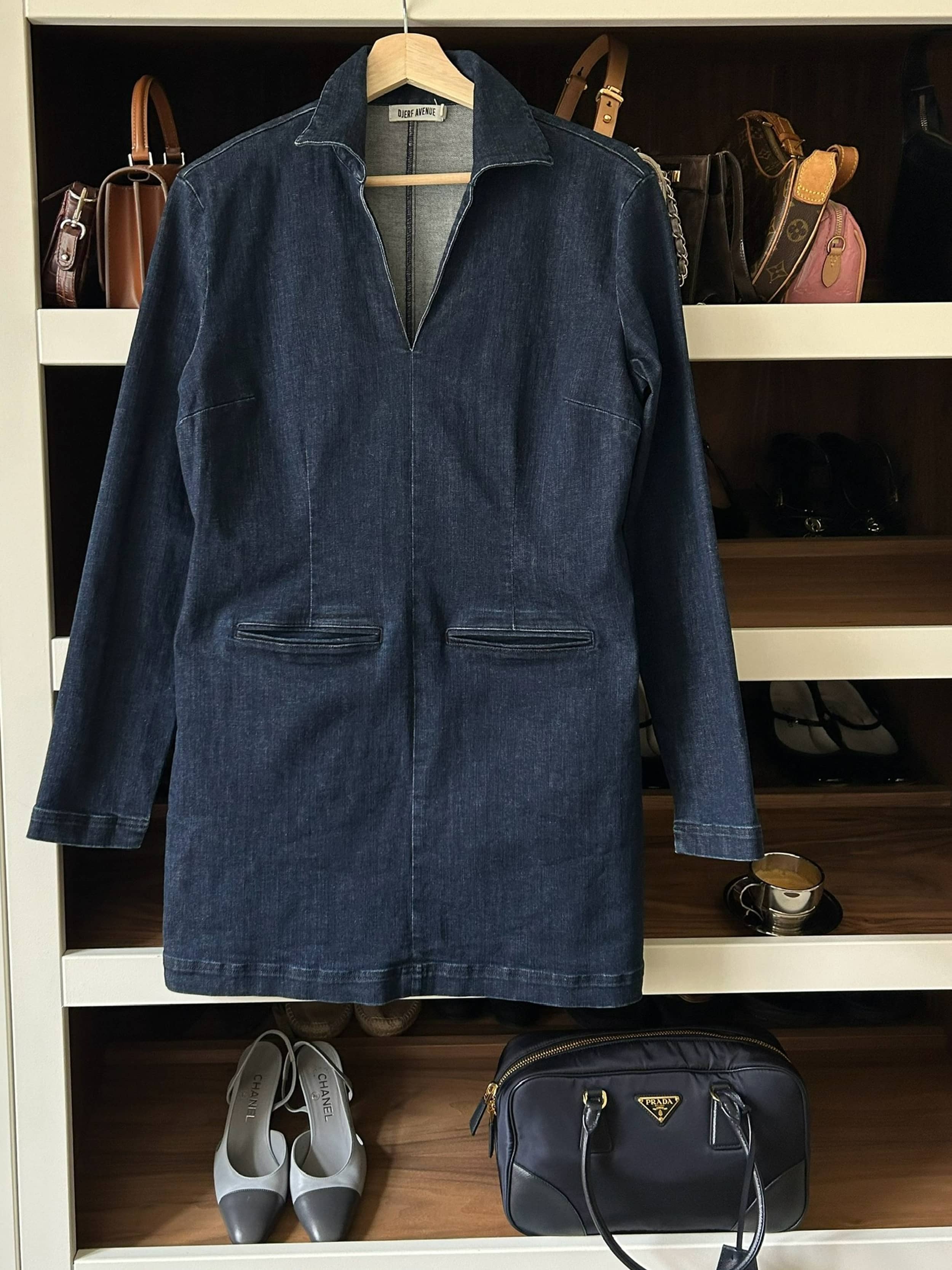 Denim Mini Dress Midnight Blue - Midnight Blue | Djerf Avenue