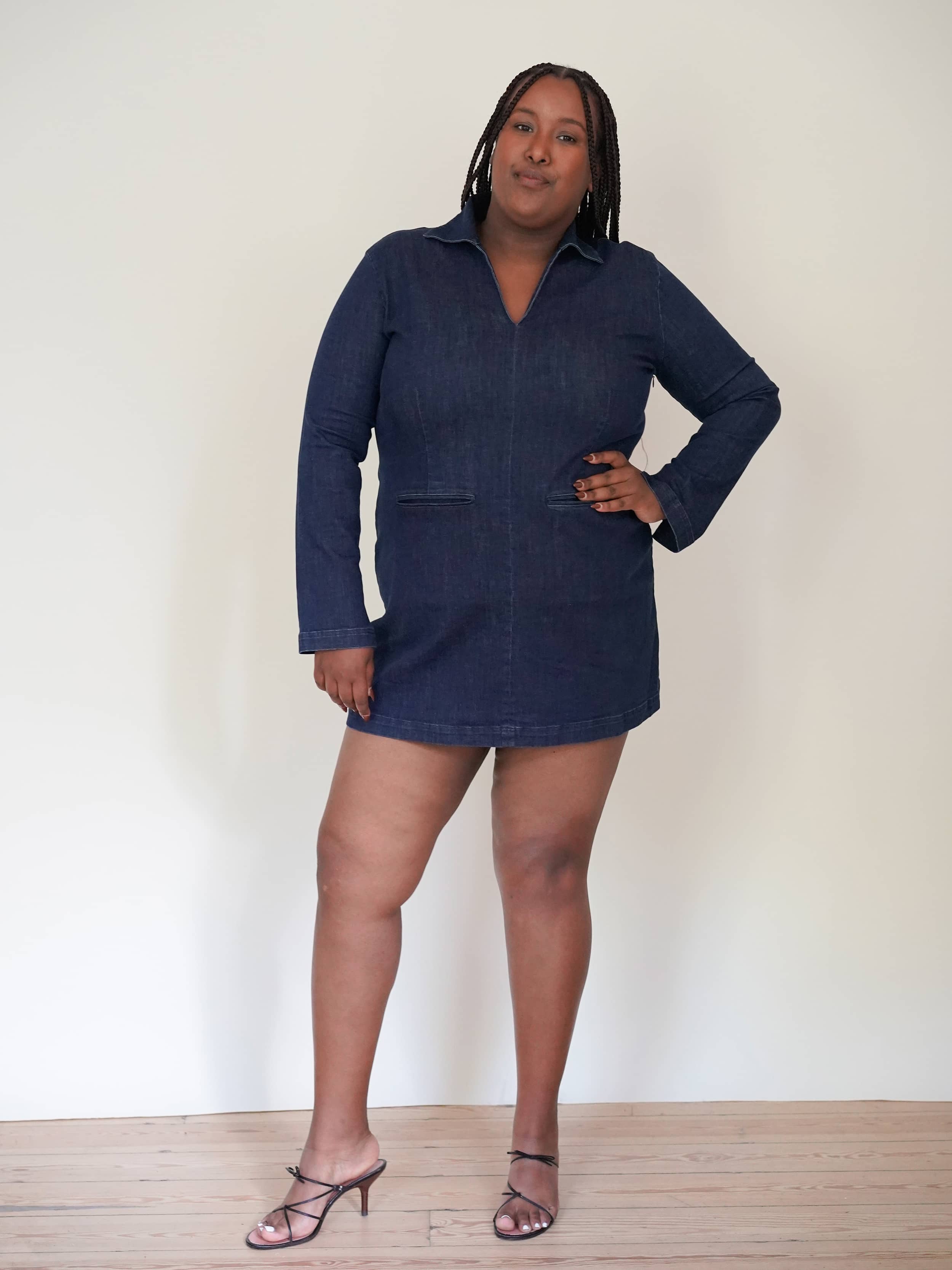 Denim Mini Dress Midnight Blue - Midnight Blue | Djerf Avenue