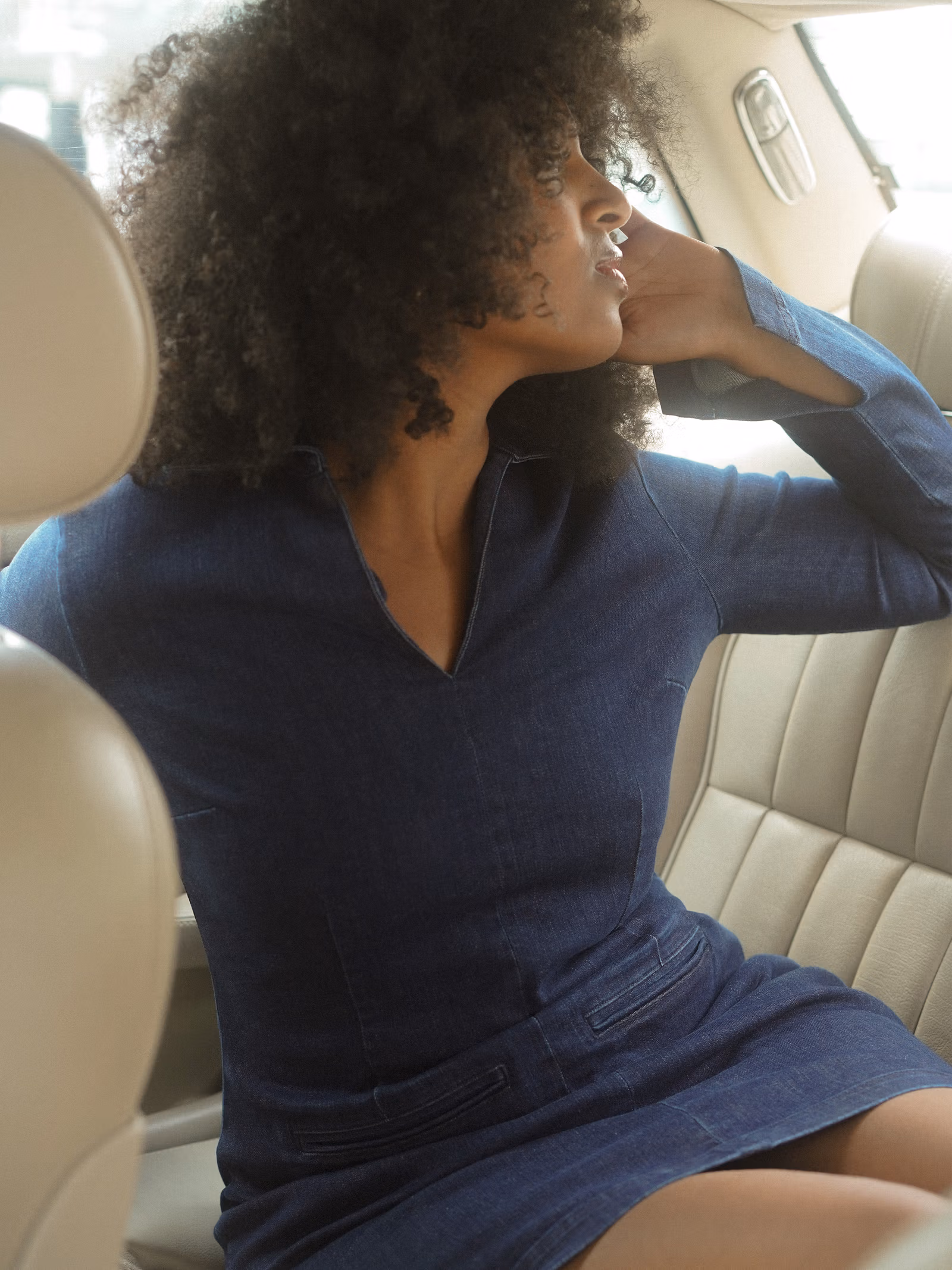Denim Mini Dress Midnight Blue