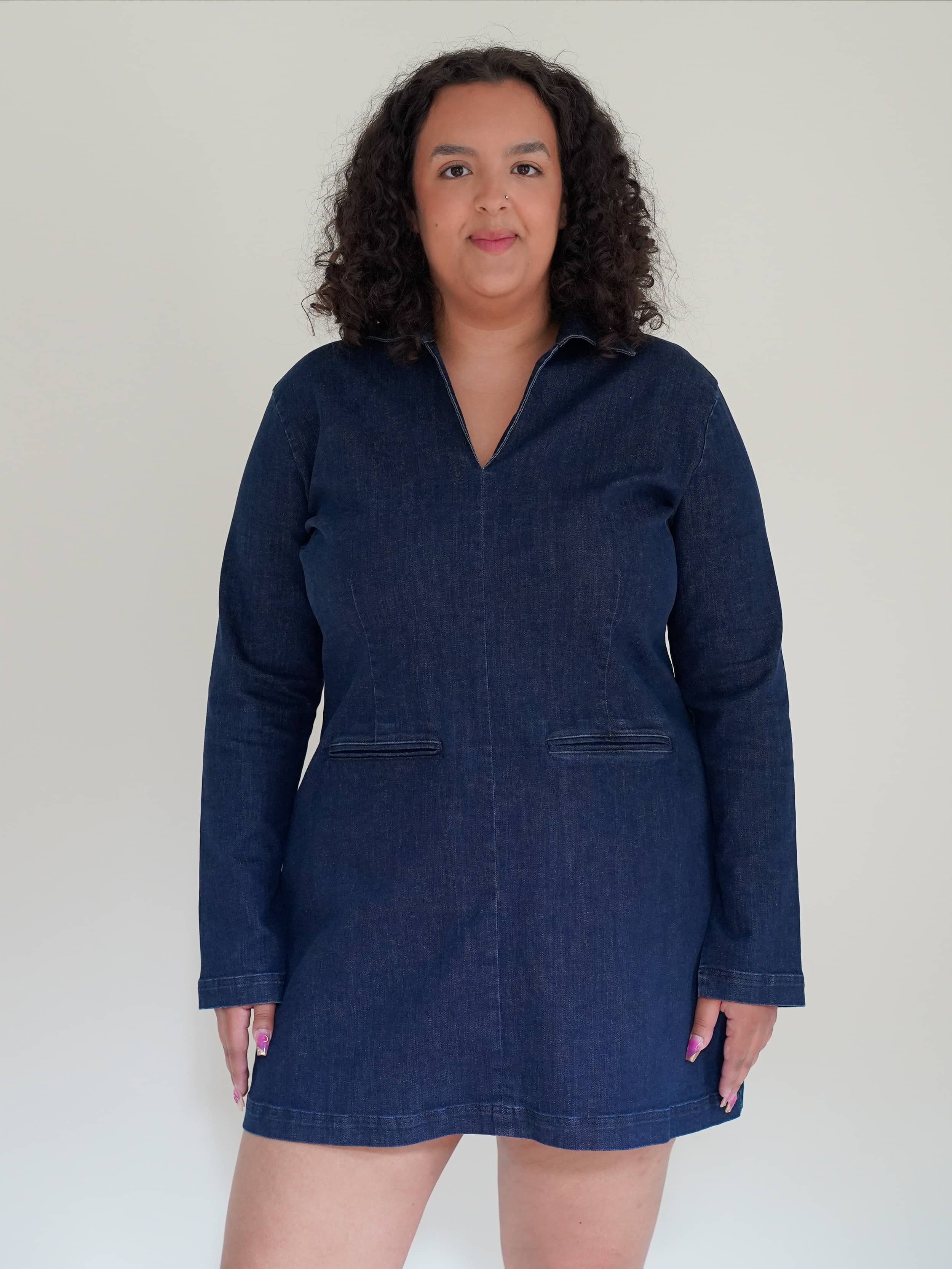 Denim Mini Dress Midnight Blue - Midnight Blue | Djerf Avenue
