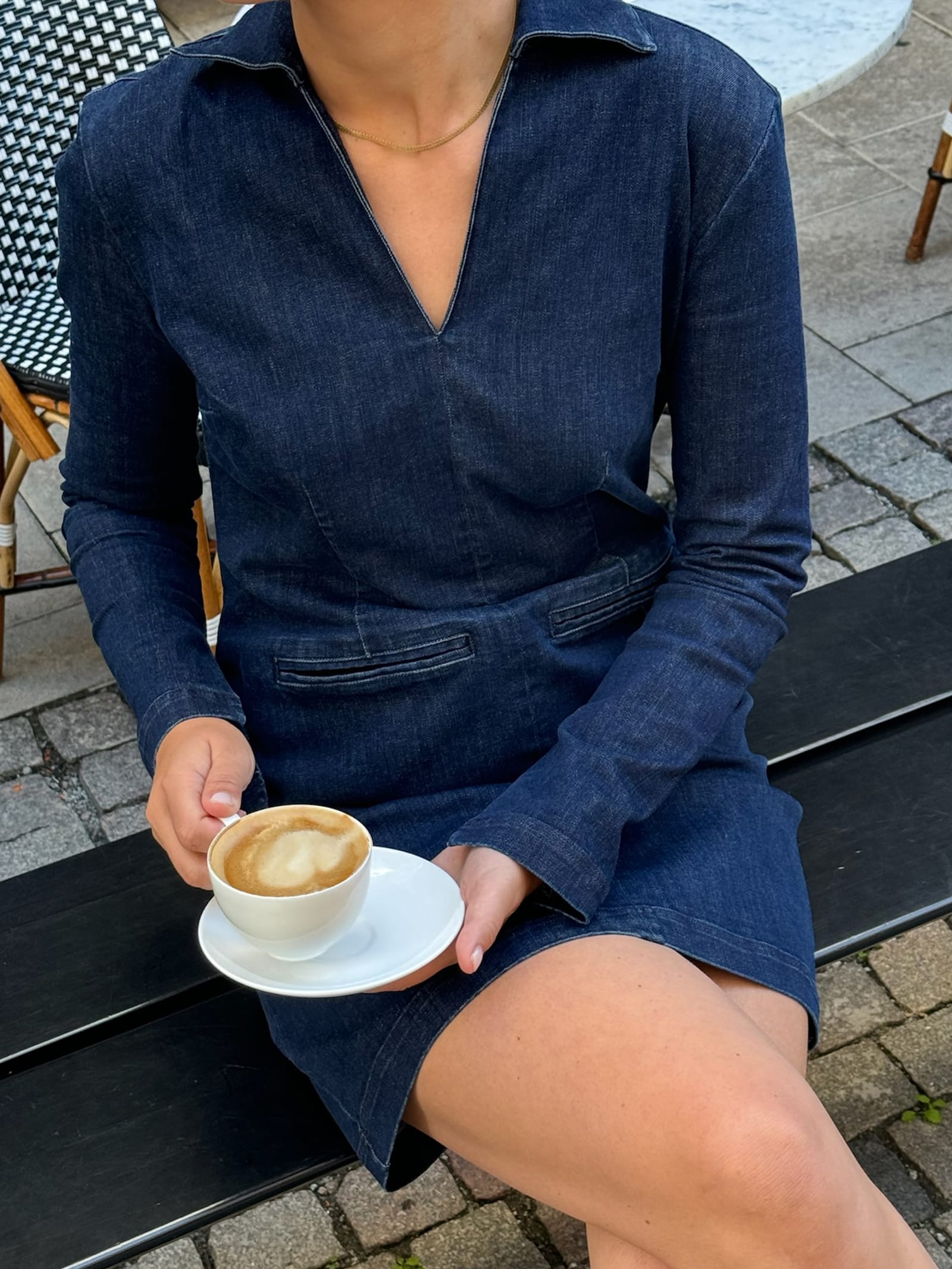 Denim Mini Dress Midnight Blue - Tall