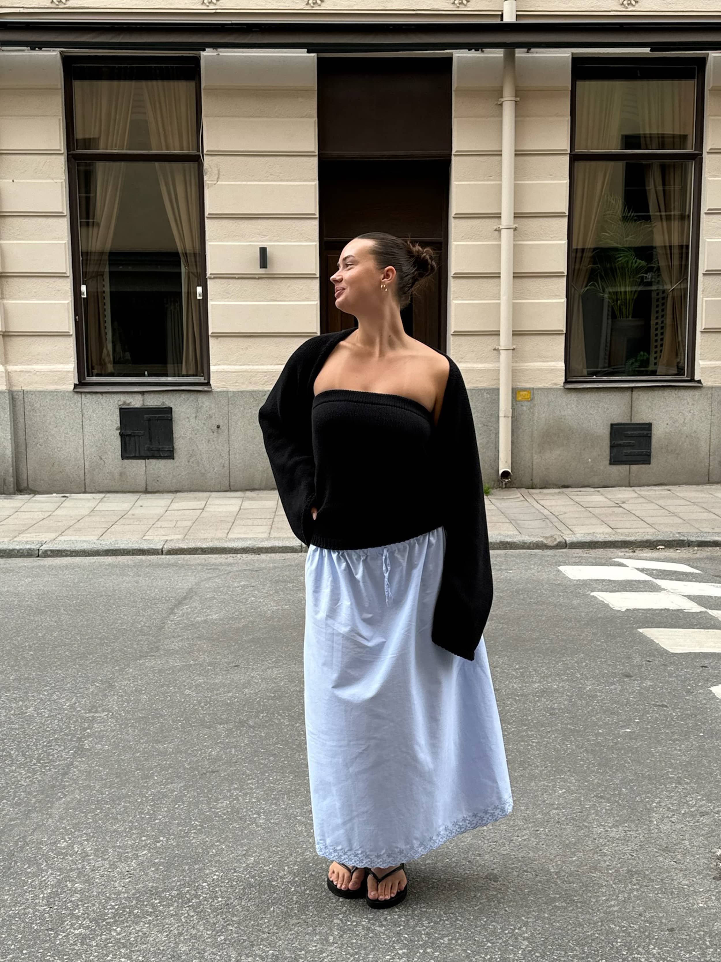 Knitted Tube Top Black - Black | Djerf Avenue