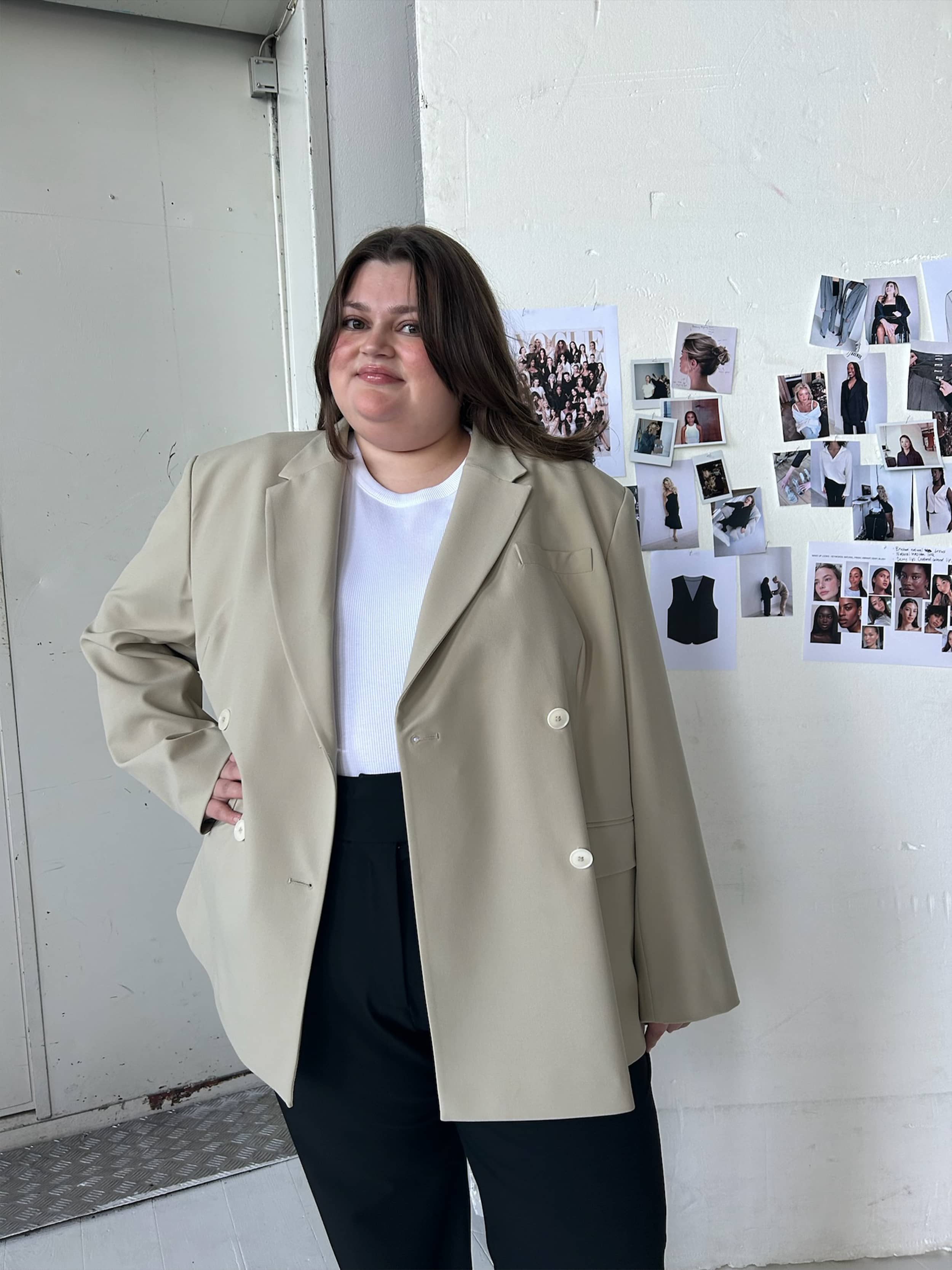 Essential Blazer Greige - Greige | Djerf Avenue