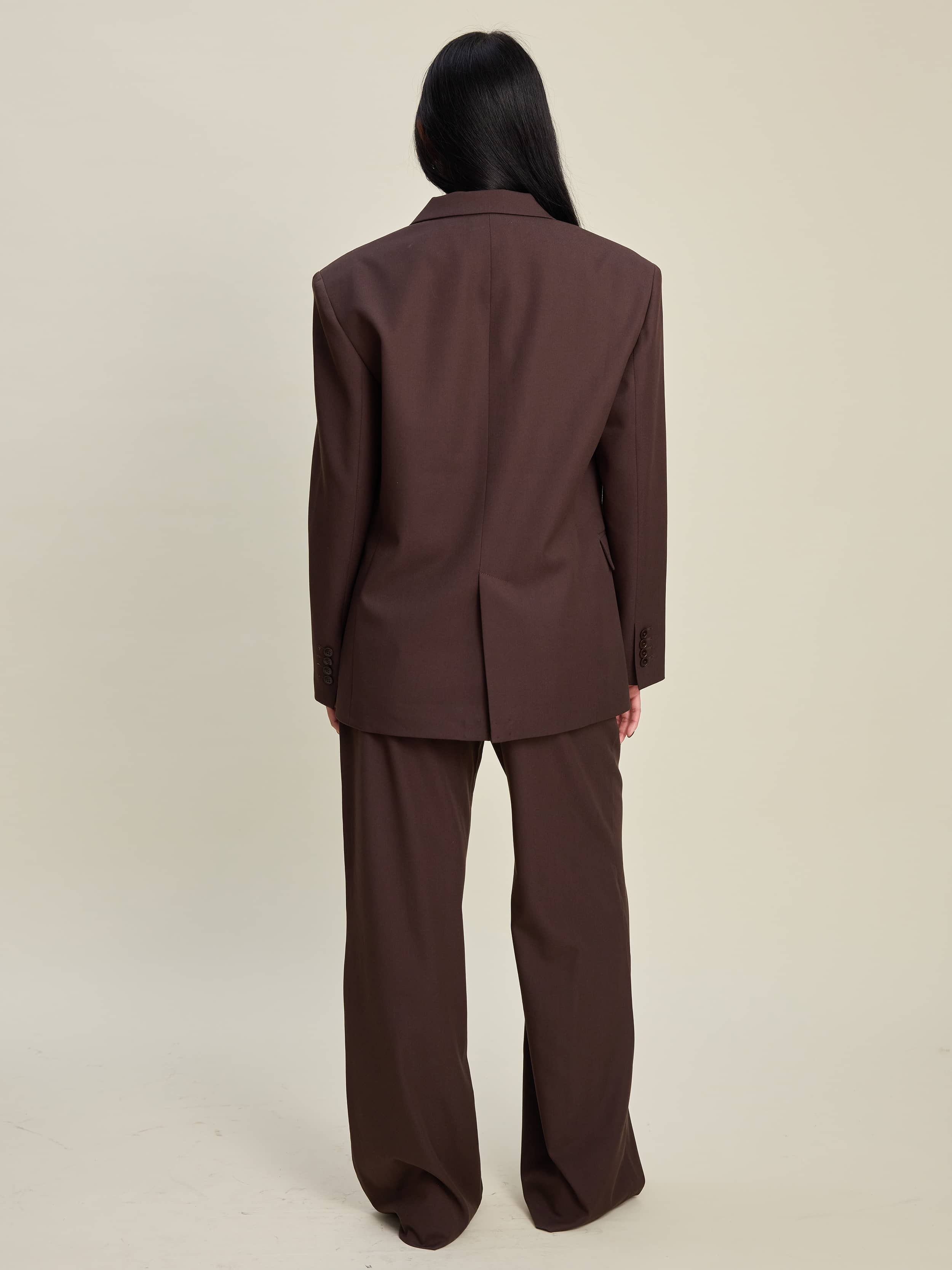 Essential Blazer Brown - Brown | Djerf Avenue